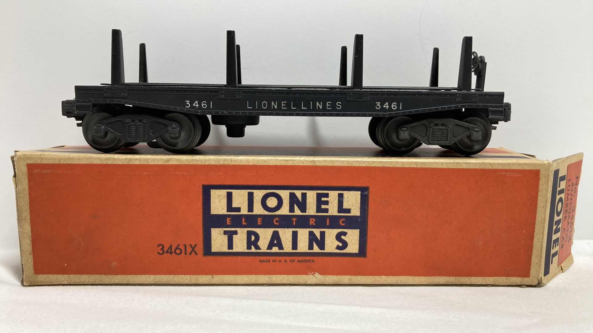 Photo 1 of LIONEL ELECTRIC TRAINS AUTOMATIC LUMBER CAR 3461X