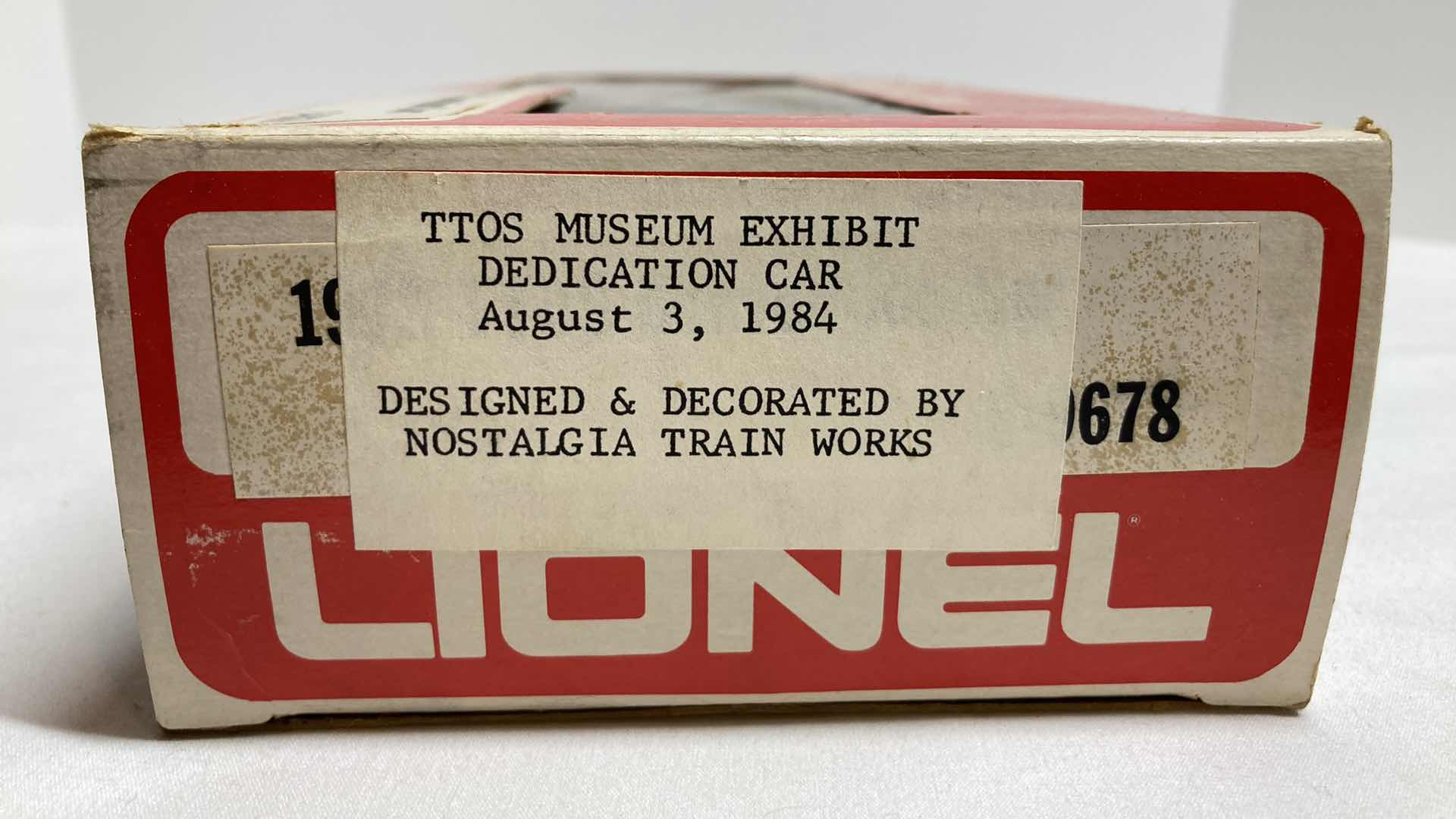 Photo 3 of LIONEL TTOS MUSEUM EXHIBIT DEDICATION CAR 6-9678