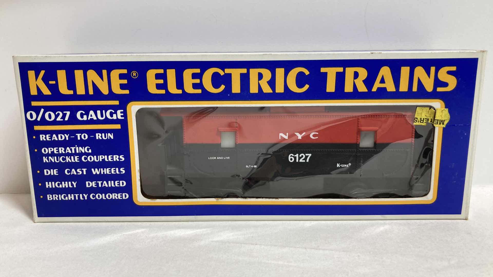 Photo 1 of K LINE ELECTRIC TRAINS NEW YORK CENTRAL LIGHTED CABOOSE CAR K-6127