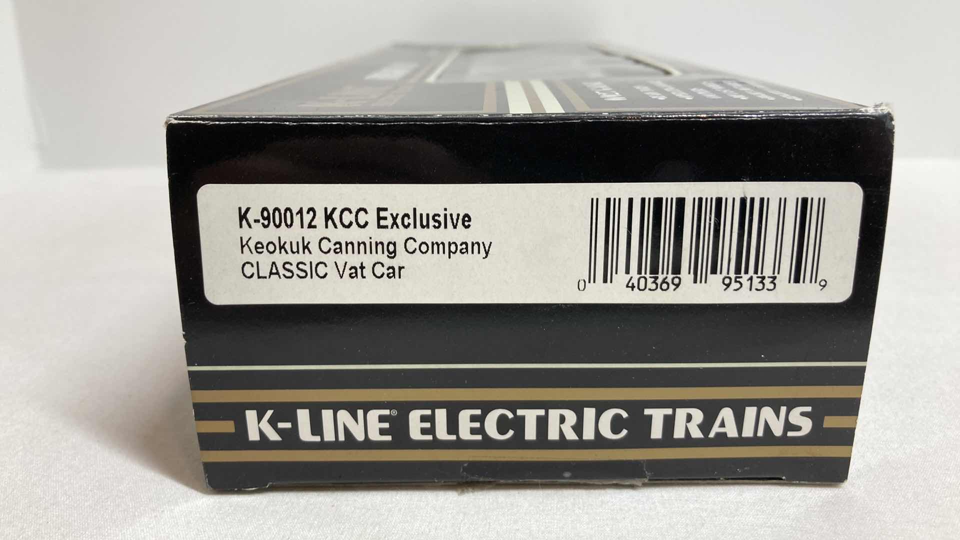 Photo 5 of K LINE ELECTRIC TRAINS KEOKUK CANNING COMPANY CLASSIC VAT CAR K-90012