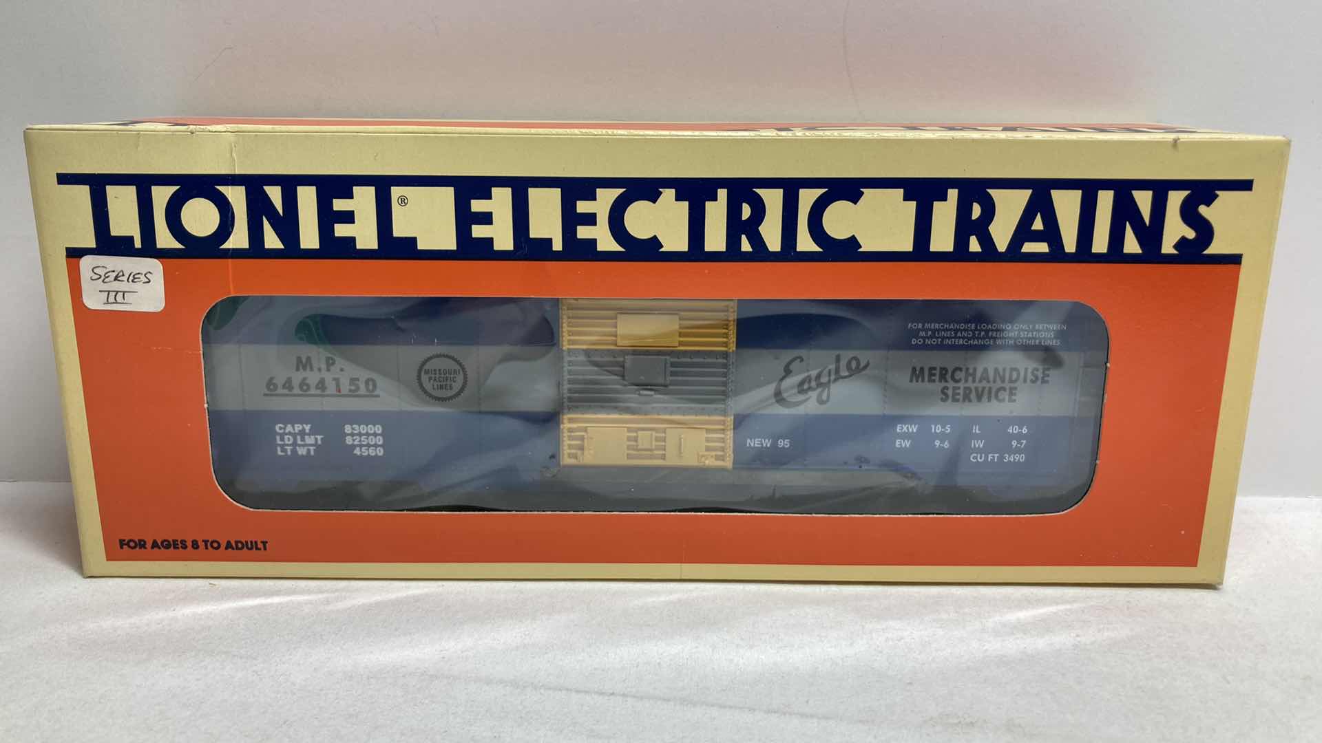 Photo 1 of LIONEL ELECTRIC TRAINS MISSOURI PACIFIC 6464 SERIES BOX CAR 6-19268