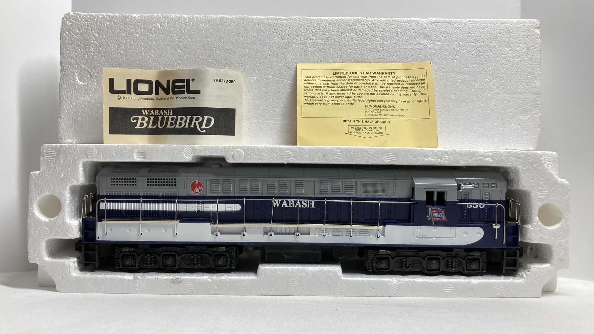 Photo 1 of LIONEL WABASH BLUEBIRD TRAIN CAR 79-8378-250