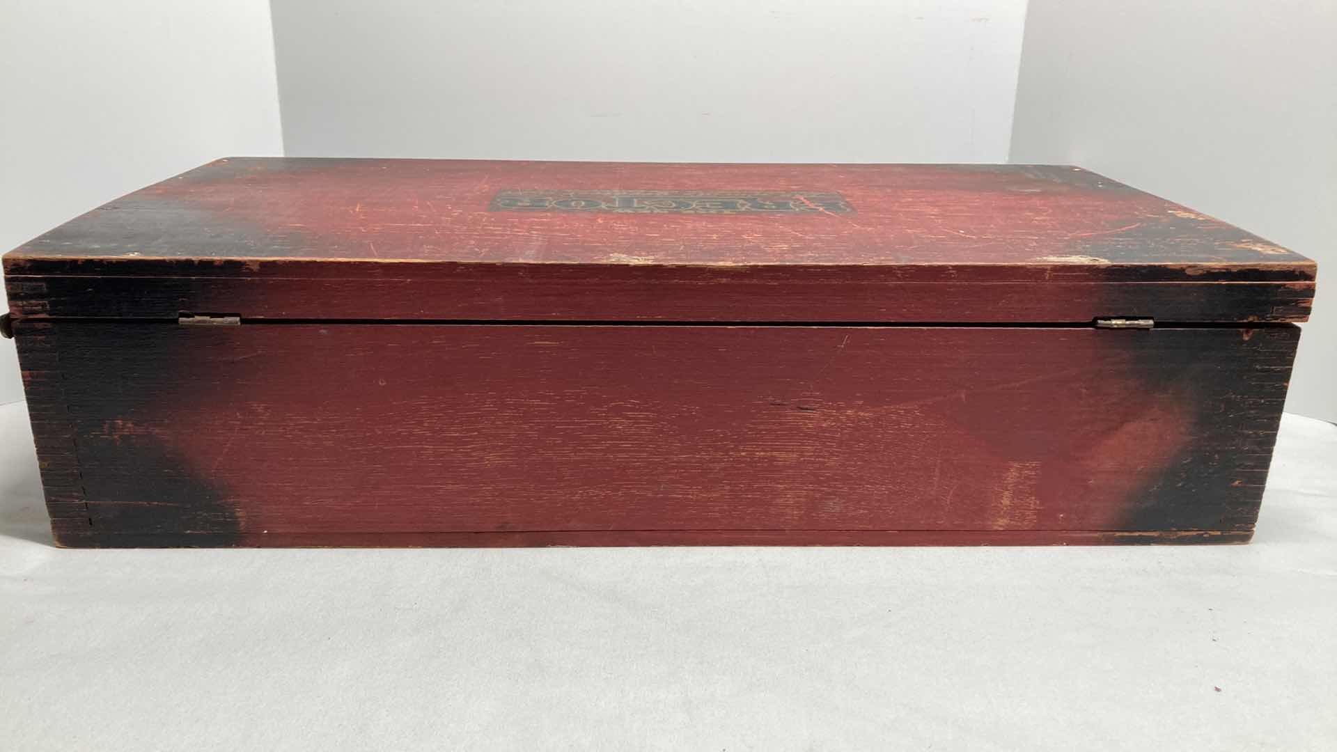 Photo 8 of AC GILBERT COMPANY ELECTOR NO. A WOOD BOX & PARTS ONLY 22.5” X 10.75” H5.5”