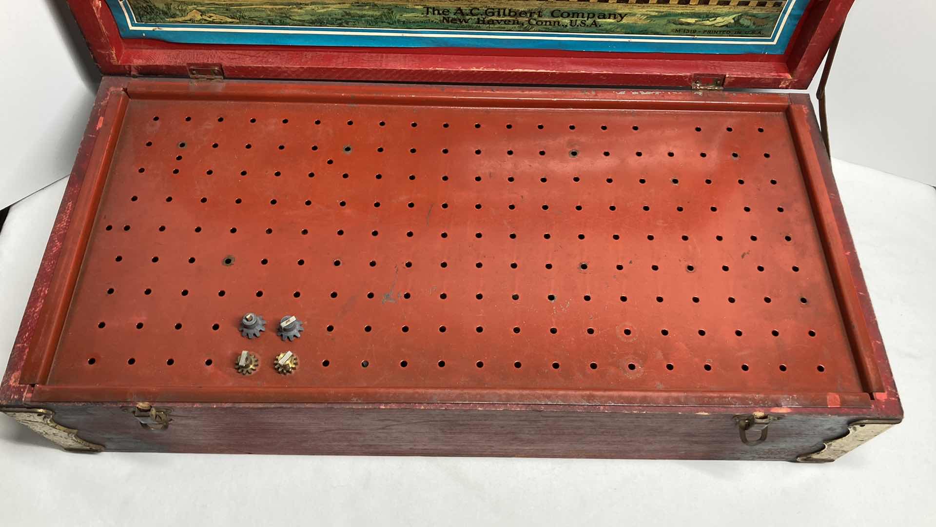 Photo 3 of AC GILBERT COMPANY ELECTOR NO. A WOOD BOX & PARTS ONLY 22.5” X 10.75” H5.5”