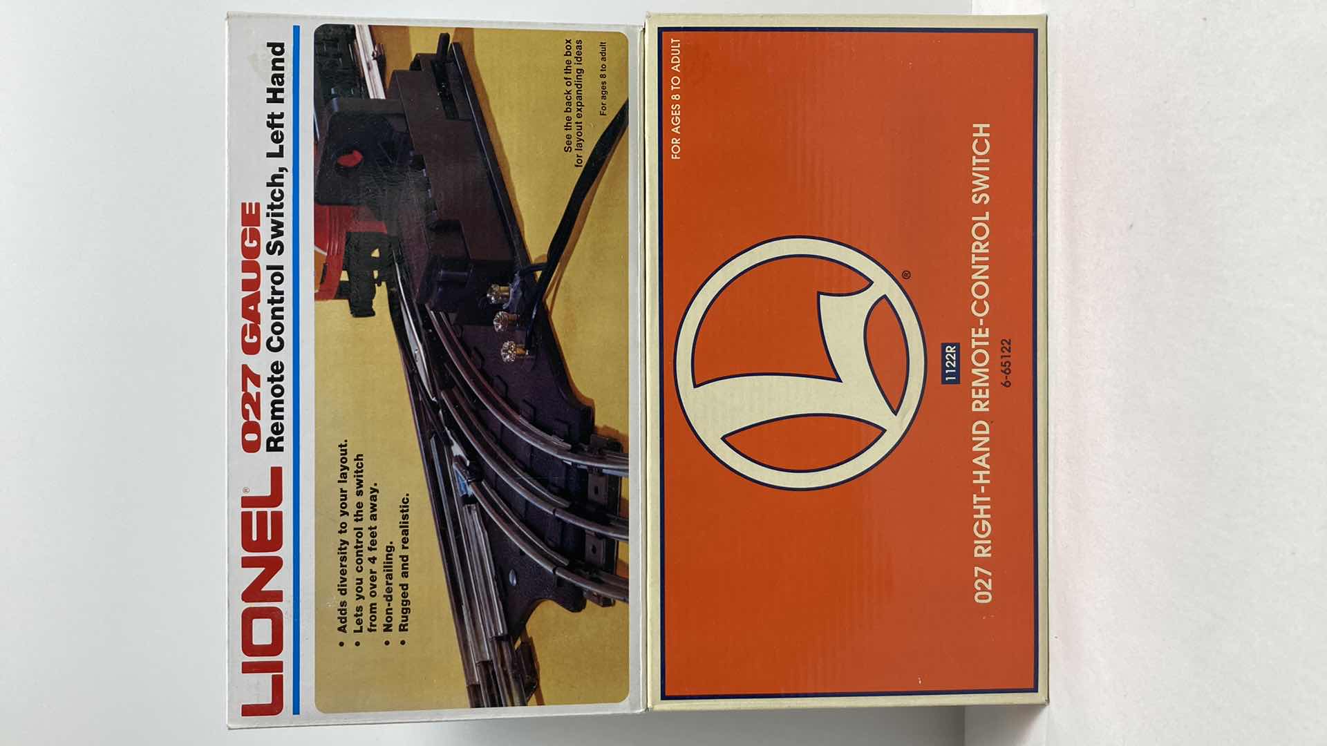 Photo 1 of LIONEL O27 GAUGE RIGHT HAND 6-65122 & LEFT HAND 6-5121 REMOTE CONTROL SWITCHES