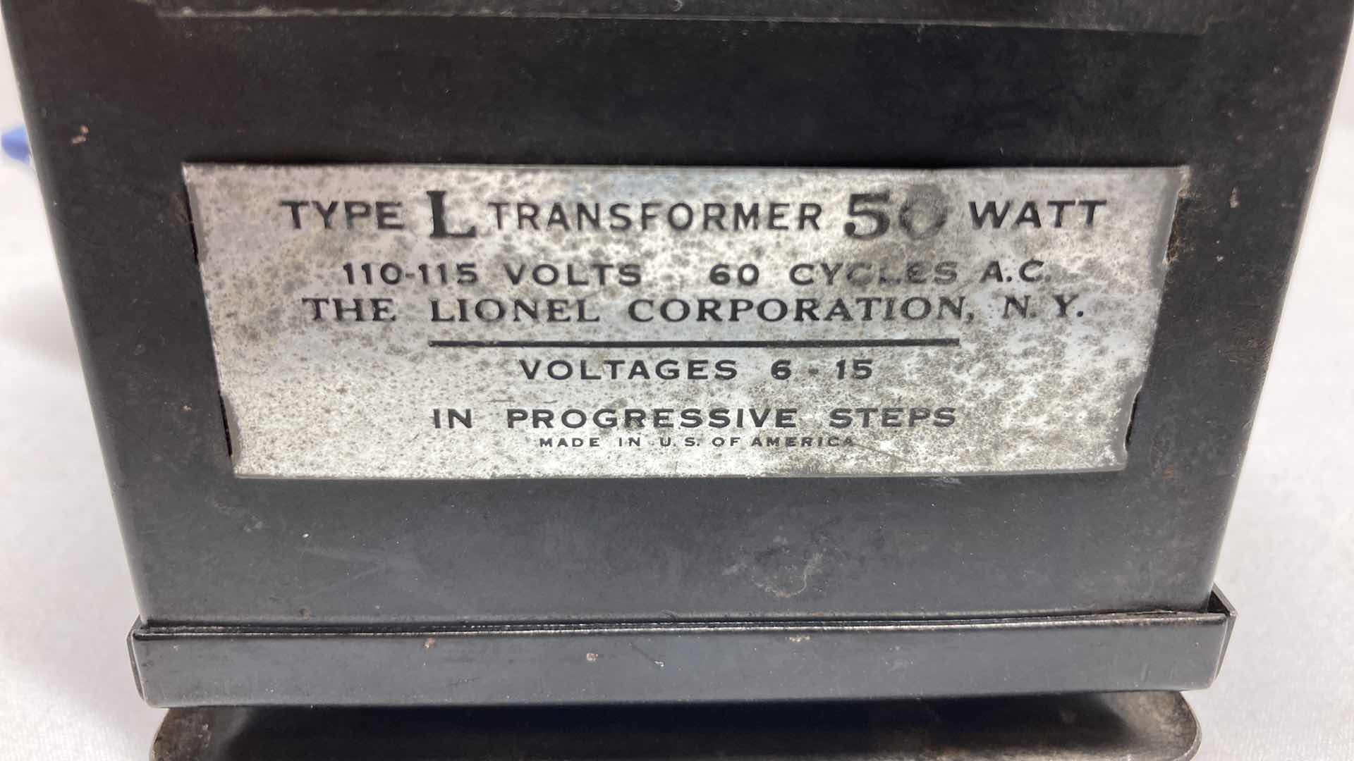 Photo 7 of LIONEL 50WATT TRANSFORMER TYPE L