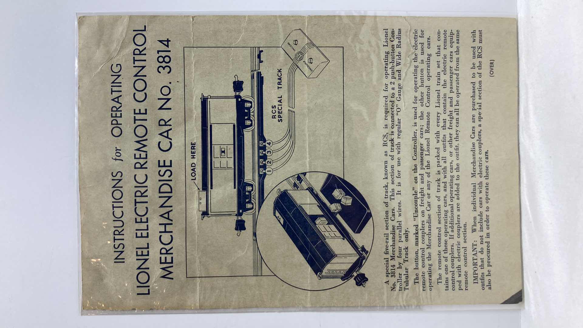 Photo 9 of LIONEL PREWAR MERCHANDISE CAR 3814 W CRATES & INSTRUCTIONS