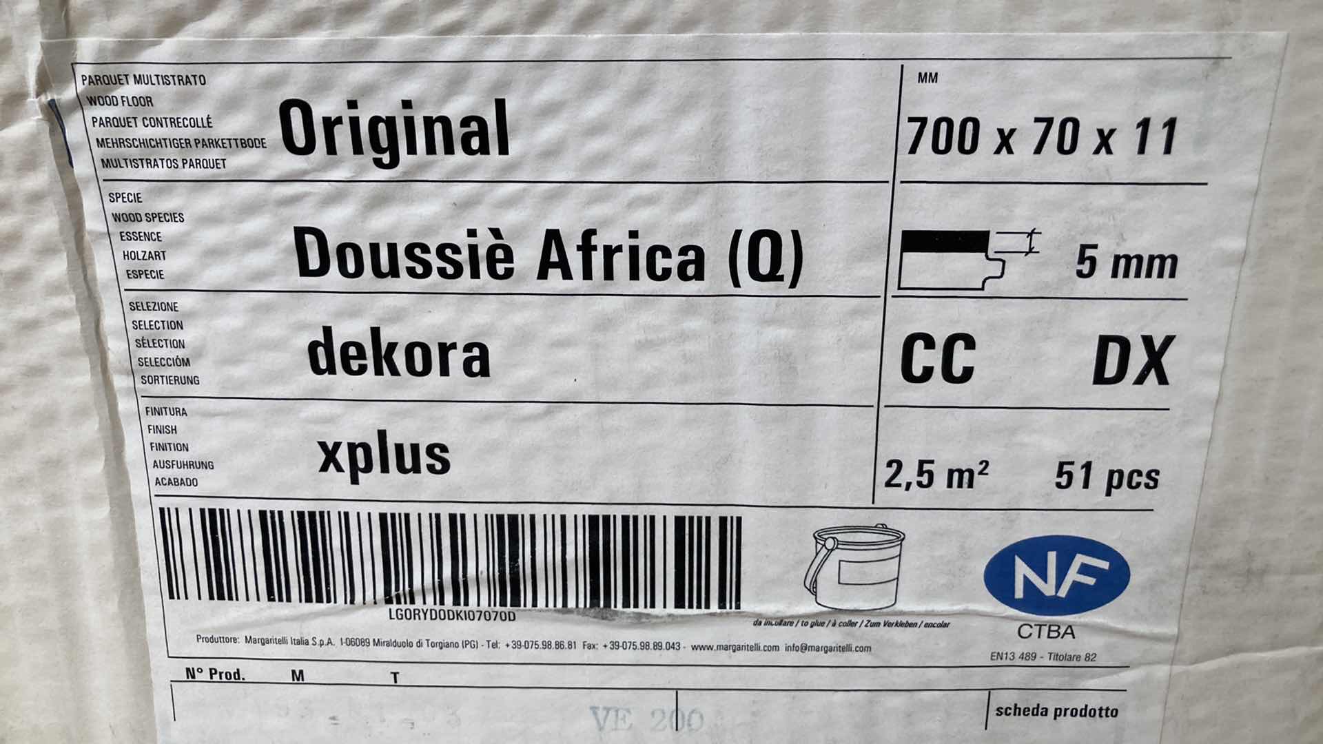 Photo 4 of LISTONE GIORDANO DOUSSIE AFRICA DEKORA XPLUS APPROX 53sqft 100PC 2.75” X 27.55” H3/8”