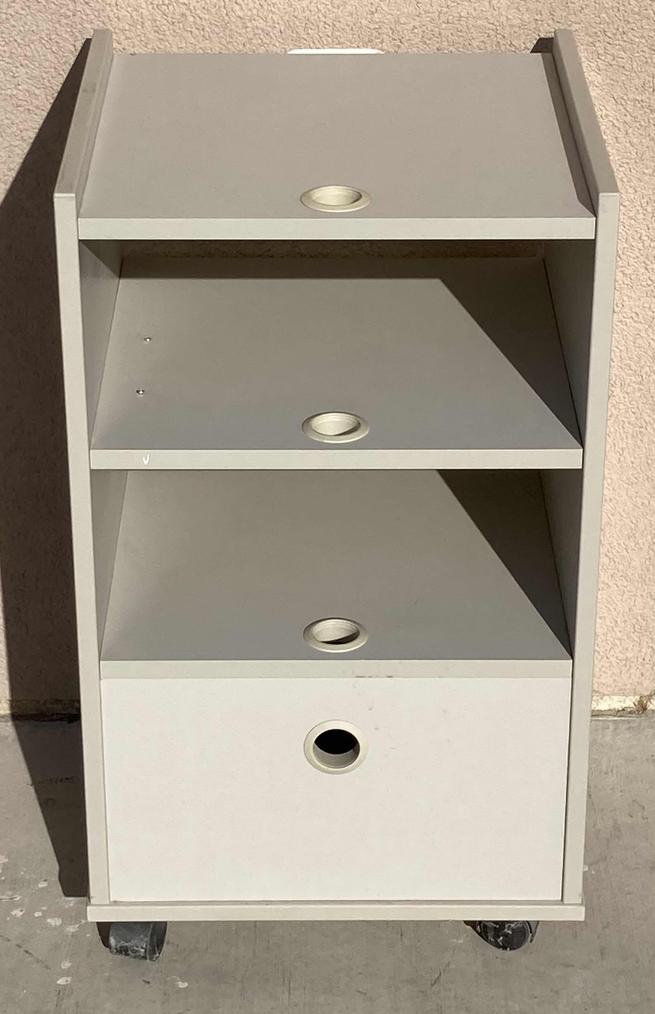 Photo 4 of ROLLING 4 TIER MEDIA CABINET 19” X 19” H32”