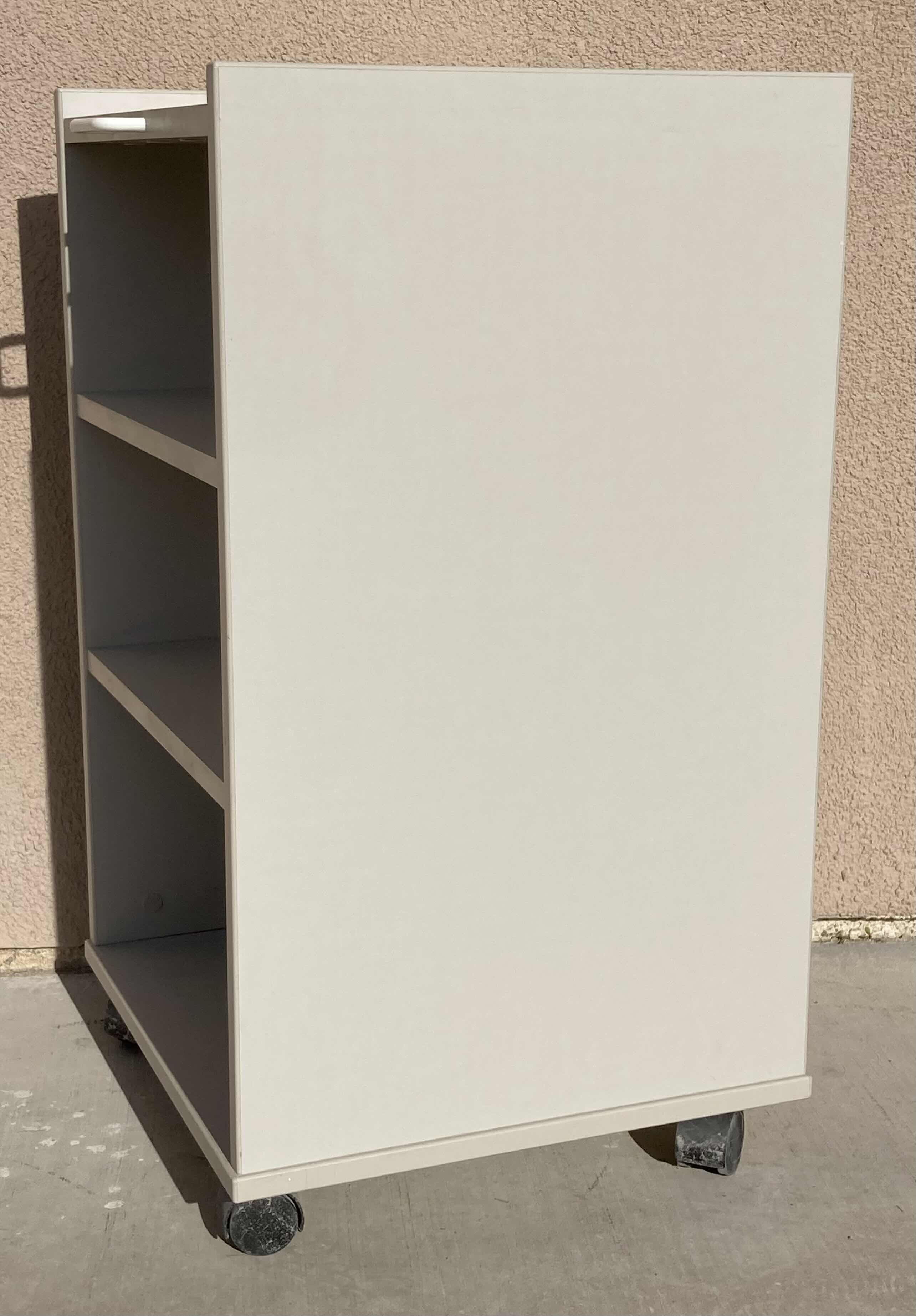 Photo 3 of ROLLING 4 TIER MEDIA CABINET 19” X 19” H32”