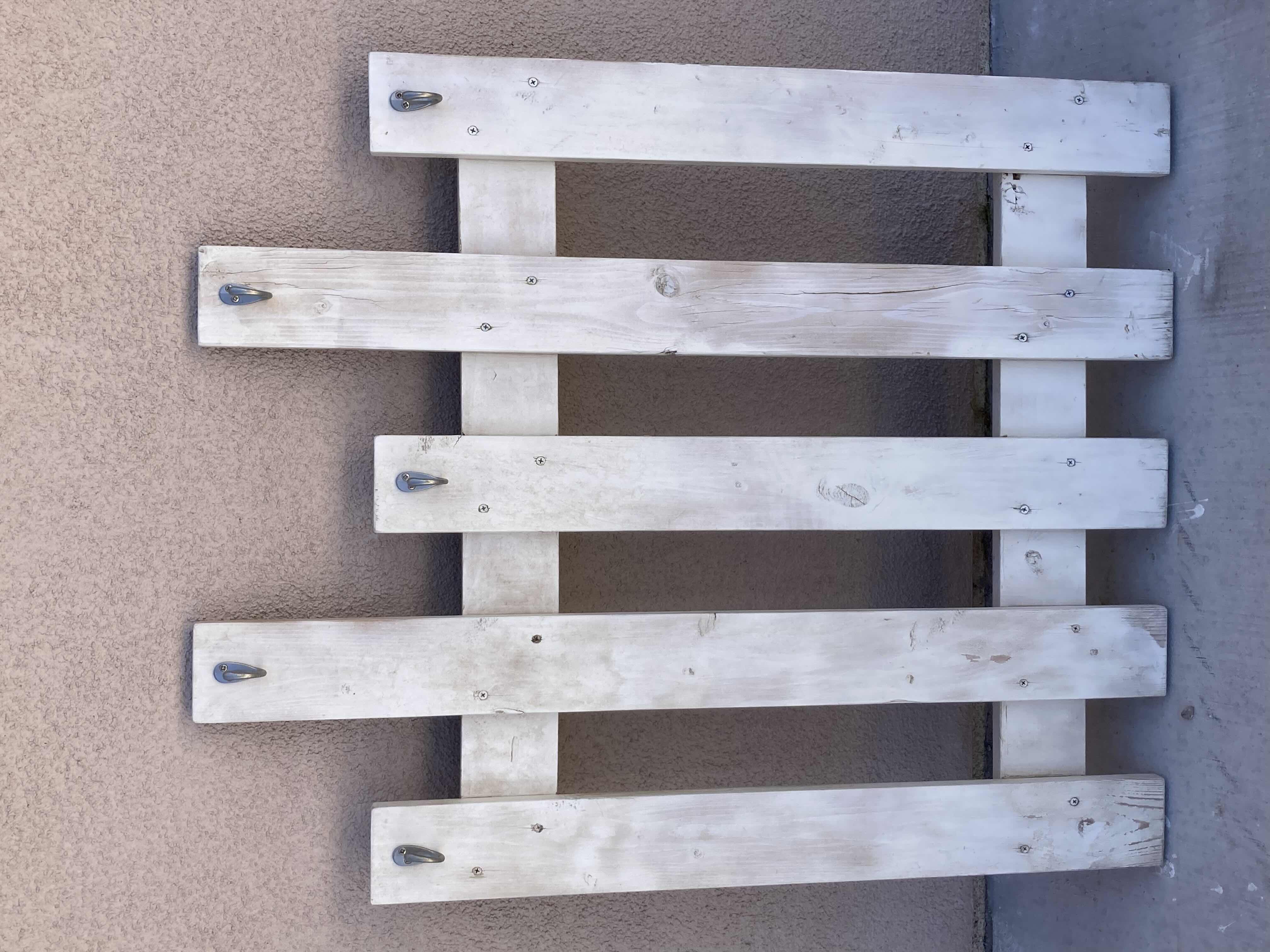 Photo 1 of HAND CRAFTED RUSTIC PICKET FENCE STYLE COAT RACK 30” X 36”