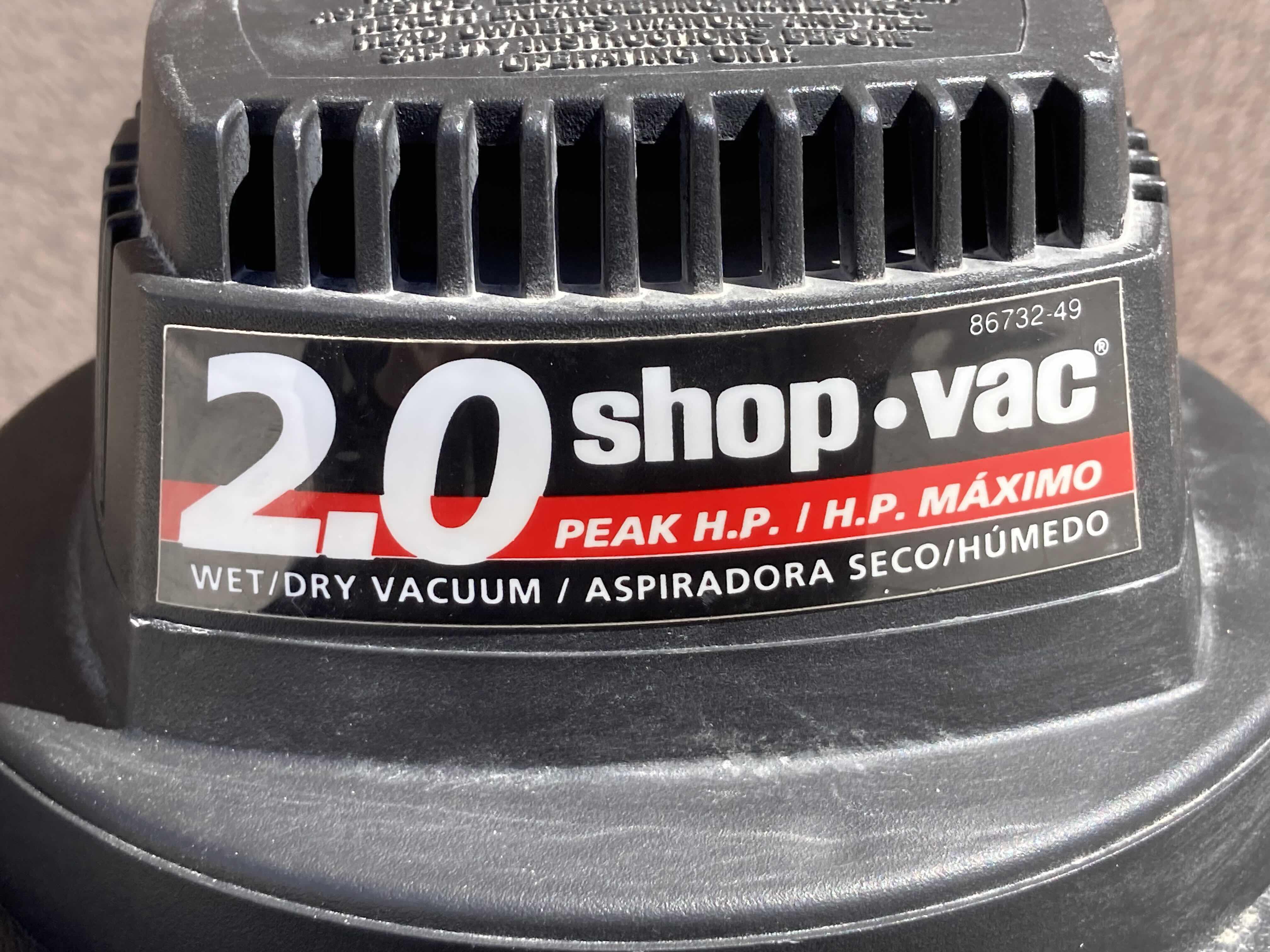 Photo 7 of SHOP VAC 2.0HP ORIGINAL WET/DRY 10GAL VACUUM MODEL 700E W HOSE & 2 EXTENSION ATTACHMENTS