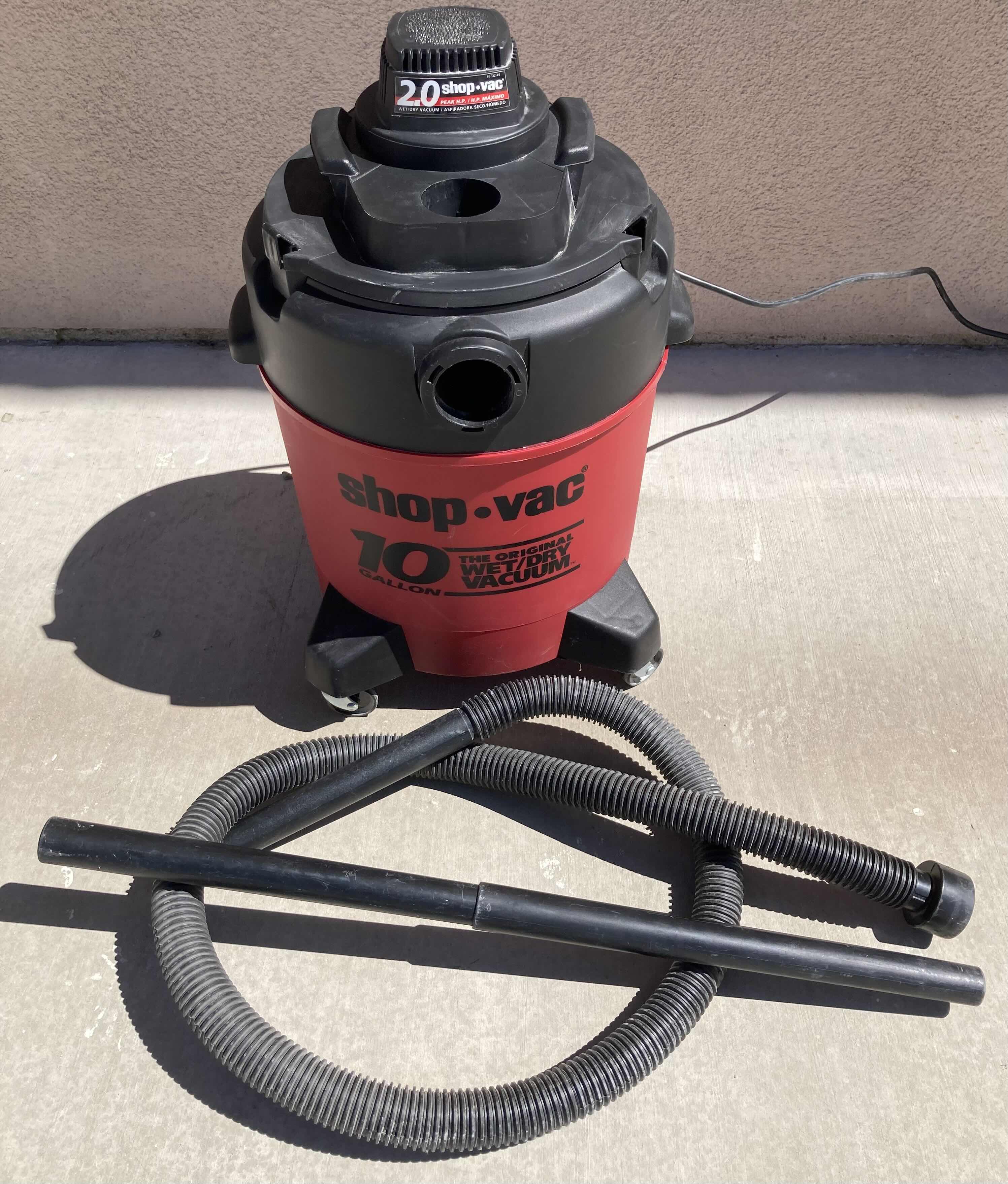 Photo 1 of SHOP VAC 2.0HP ORIGINAL WET/DRY 10GAL VACUUM MODEL 700E W HOSE & 2 EXTENSION ATTACHMENTS