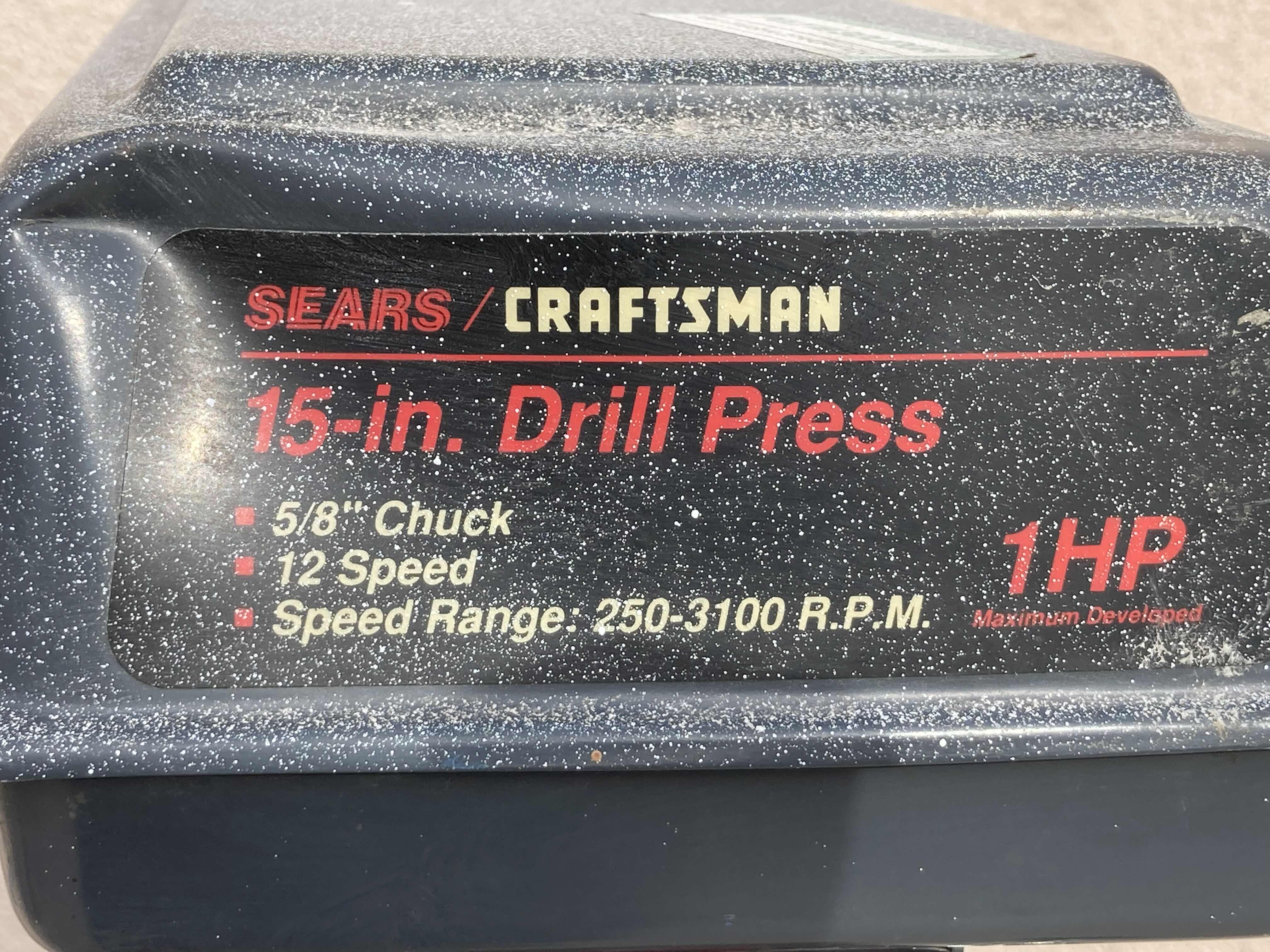 Photo 7 of CRAFTSMAN 15” DRILL PRESS SWIVEL TILT TABLE MODEL 113213151