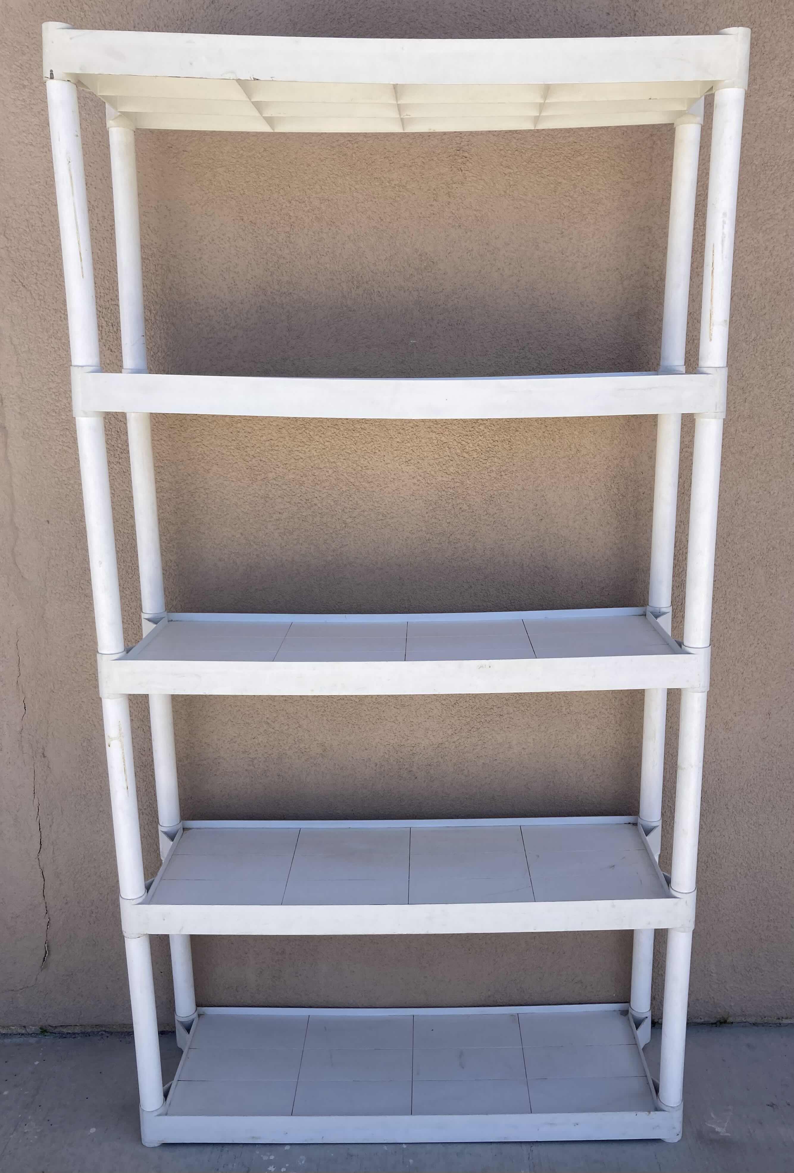 Photo 1 of PLASTIC 5 TIER SHELF 39” X 12” H72”