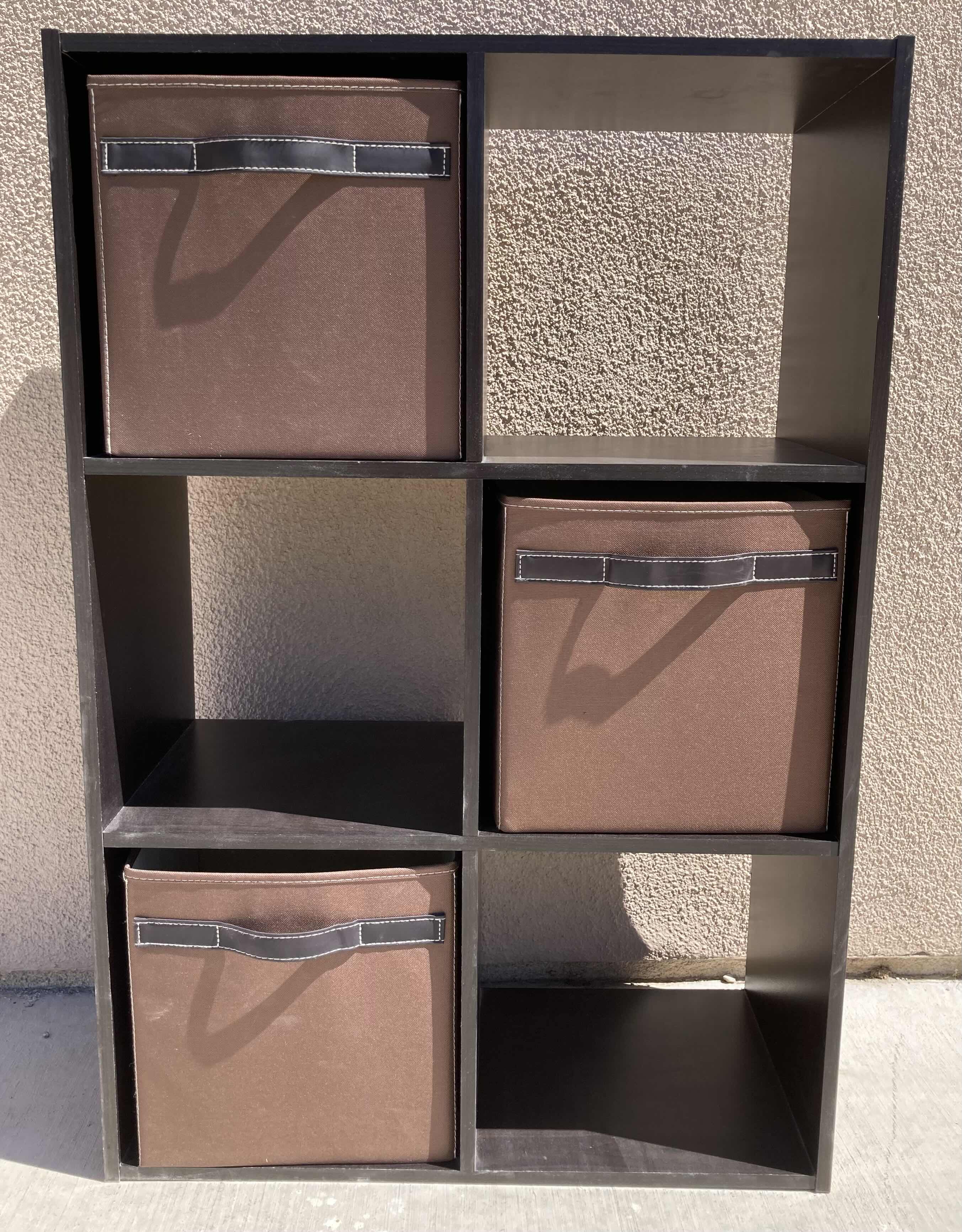 Photo 2 of DARK ESPRESSO FINISH 6 COMPARTMENT ORGANIZER SHELF W DRAWERS 24” X 12” H36”