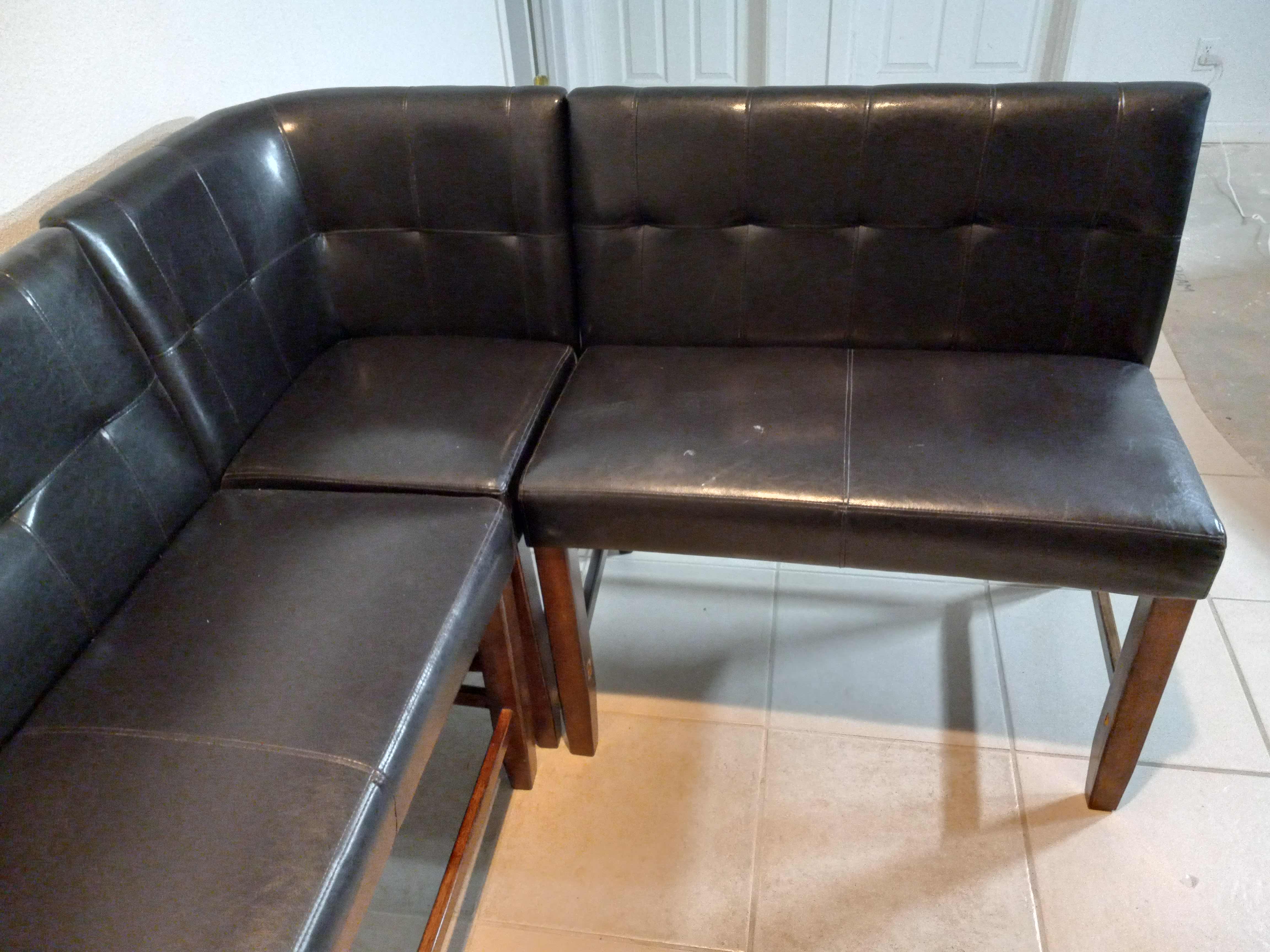 Photo 2 of ASHLEY FURNITURE CORNER BAR STOOL SECTIONAL BENCH MODEL D349-320 61” X 63” H40”