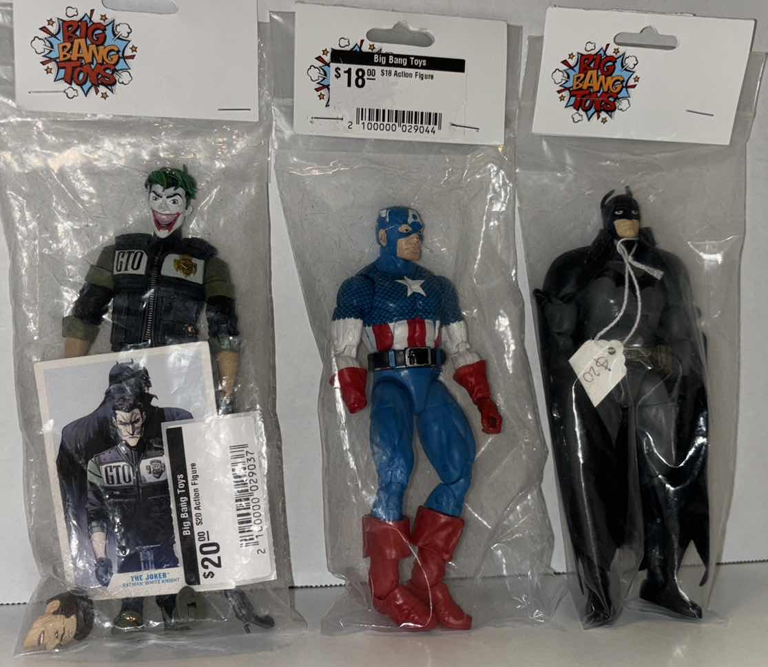 Photo 1 of DC MYSTERY GRAB BAGS (VALUE $50-60), PICTURES ARE EXAMPLES OF DC FIGURES, FIGURES WILL VARY **NO RETURNS**
