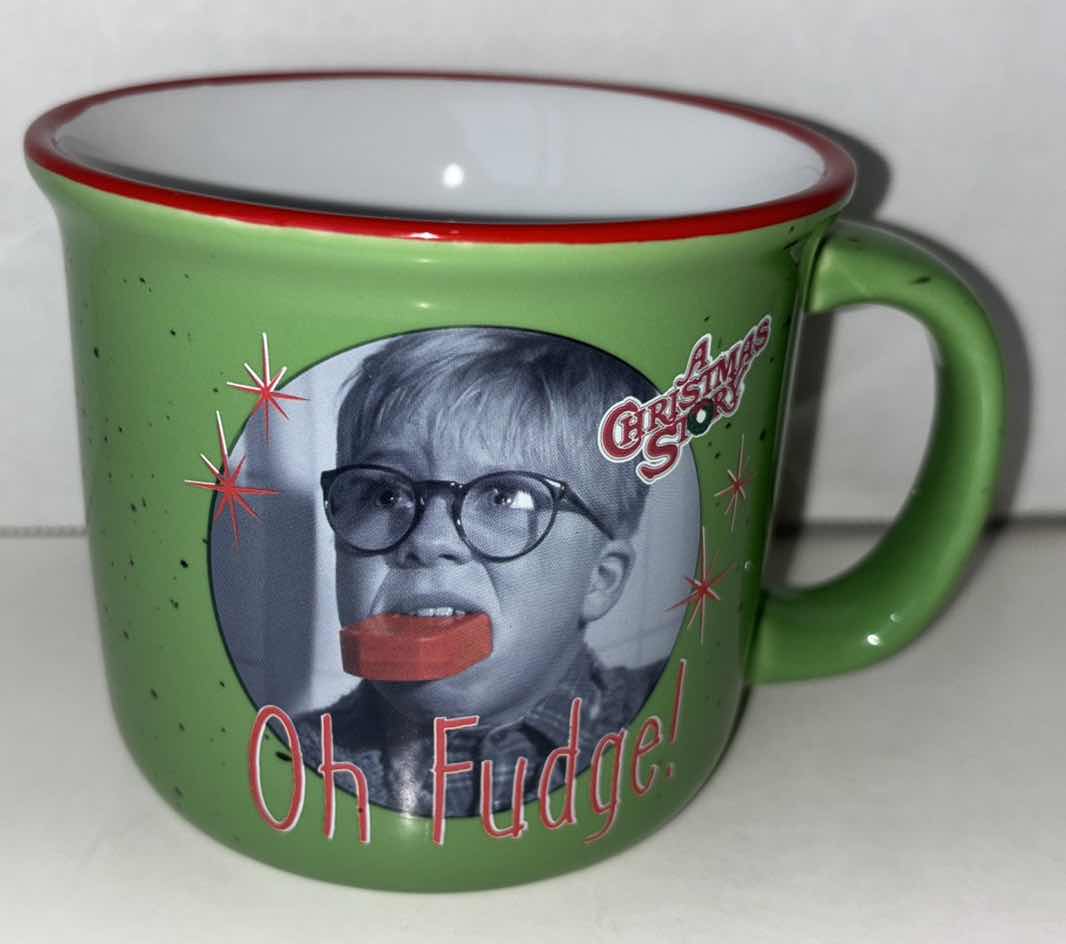 Photo 1 of SPOONTIQUES A CHRISTMAS STORY “OH FUDGE” CERAMIC MUG (1)