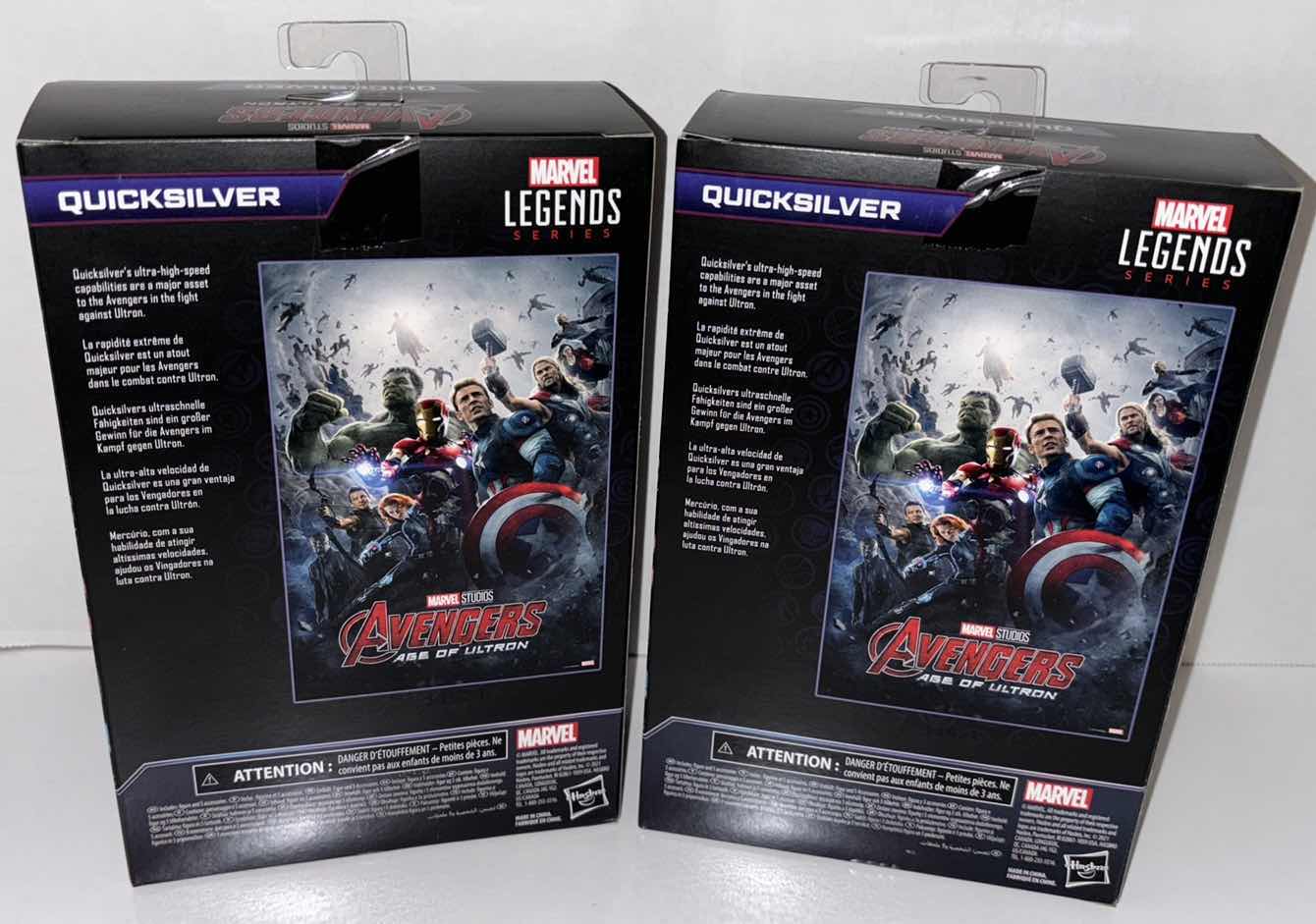 Photo 4 of NEW 2-PACK MARVEL STUDIOS AVENGERS AGE OF ULTRON LEGENDS SERIES ACTION FIGURE & ACCESSORIES, THE INFINITY SAGA “QUICKSILVER”