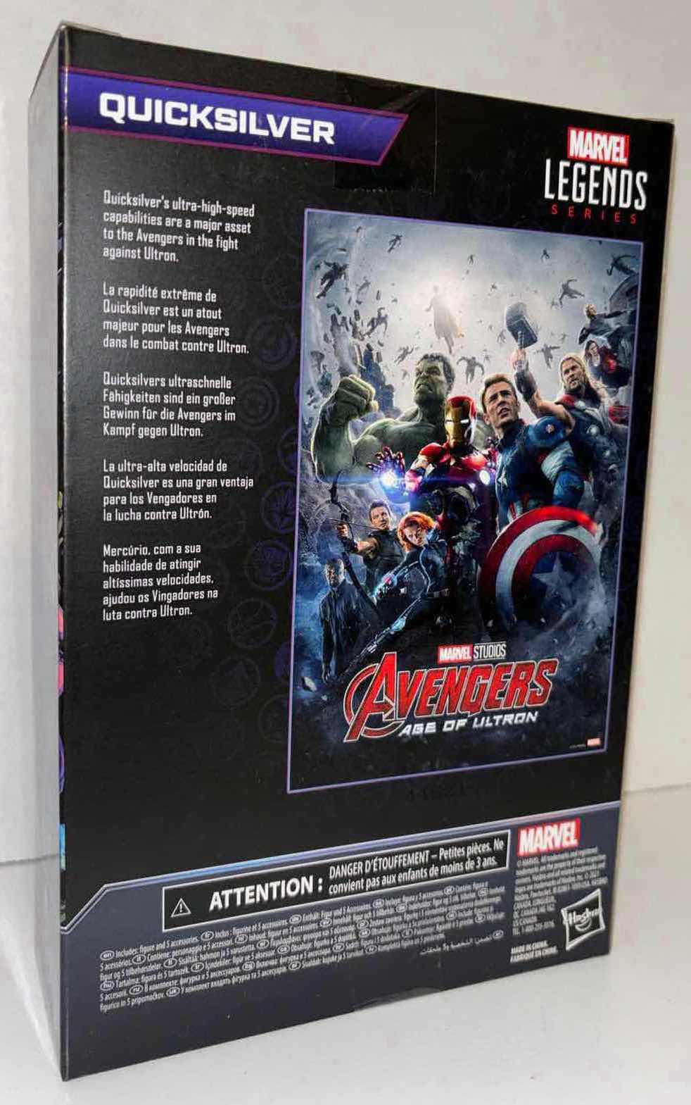 Photo 3 of NEW MARVEL STUDIOS AVENGERS AGE OF ULTRON LEGENDS SERIES ACTION FIGURE & ACCESSORIES, THE INFINITY SAGA “QUICKSILVER” (1)