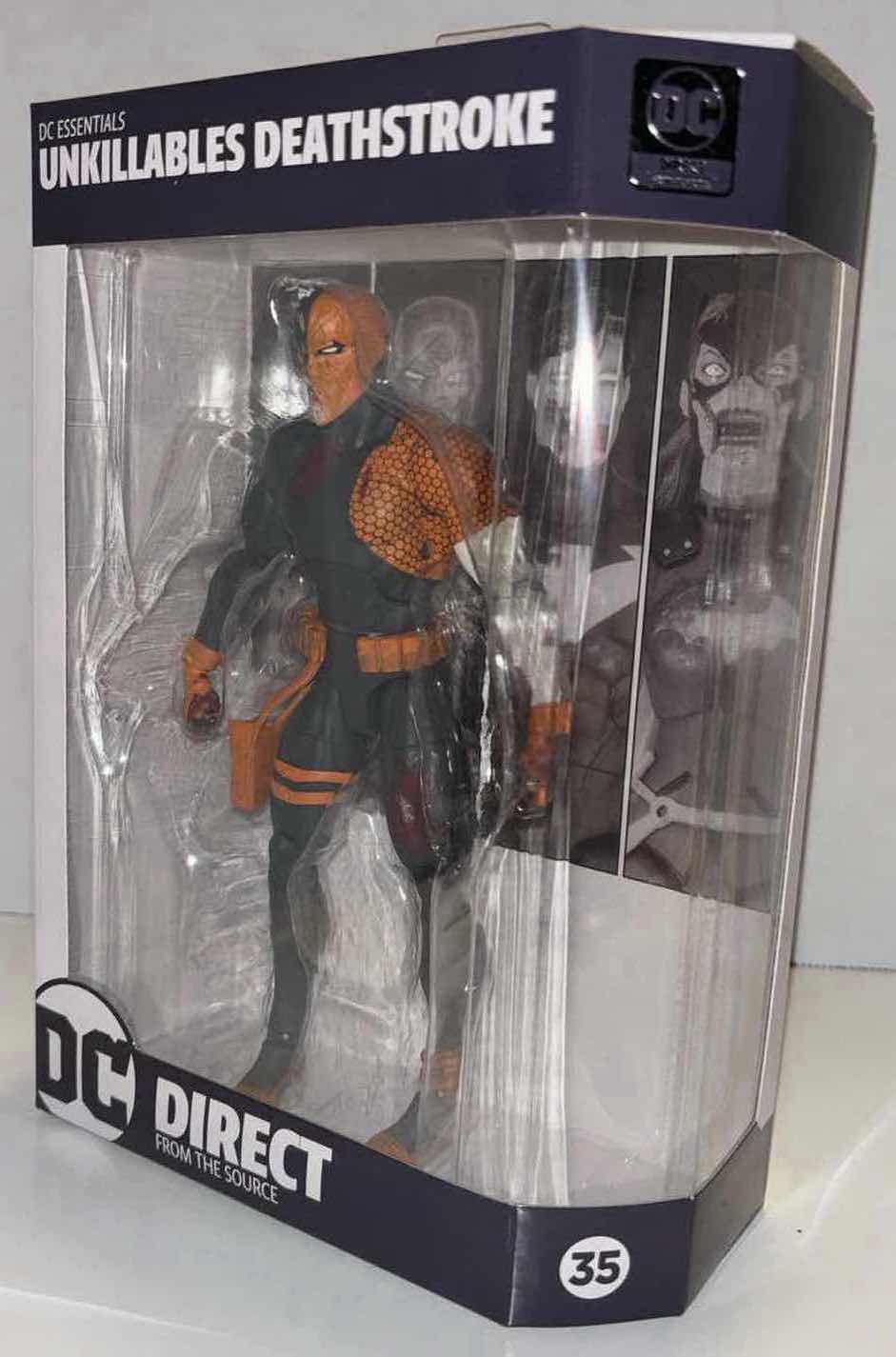 Photo 2 of NEW DC DIRECT DC ESSENTIALS ACTION FIGURE, #35 “UNKILLABLES DEATHSTROKE” (1)