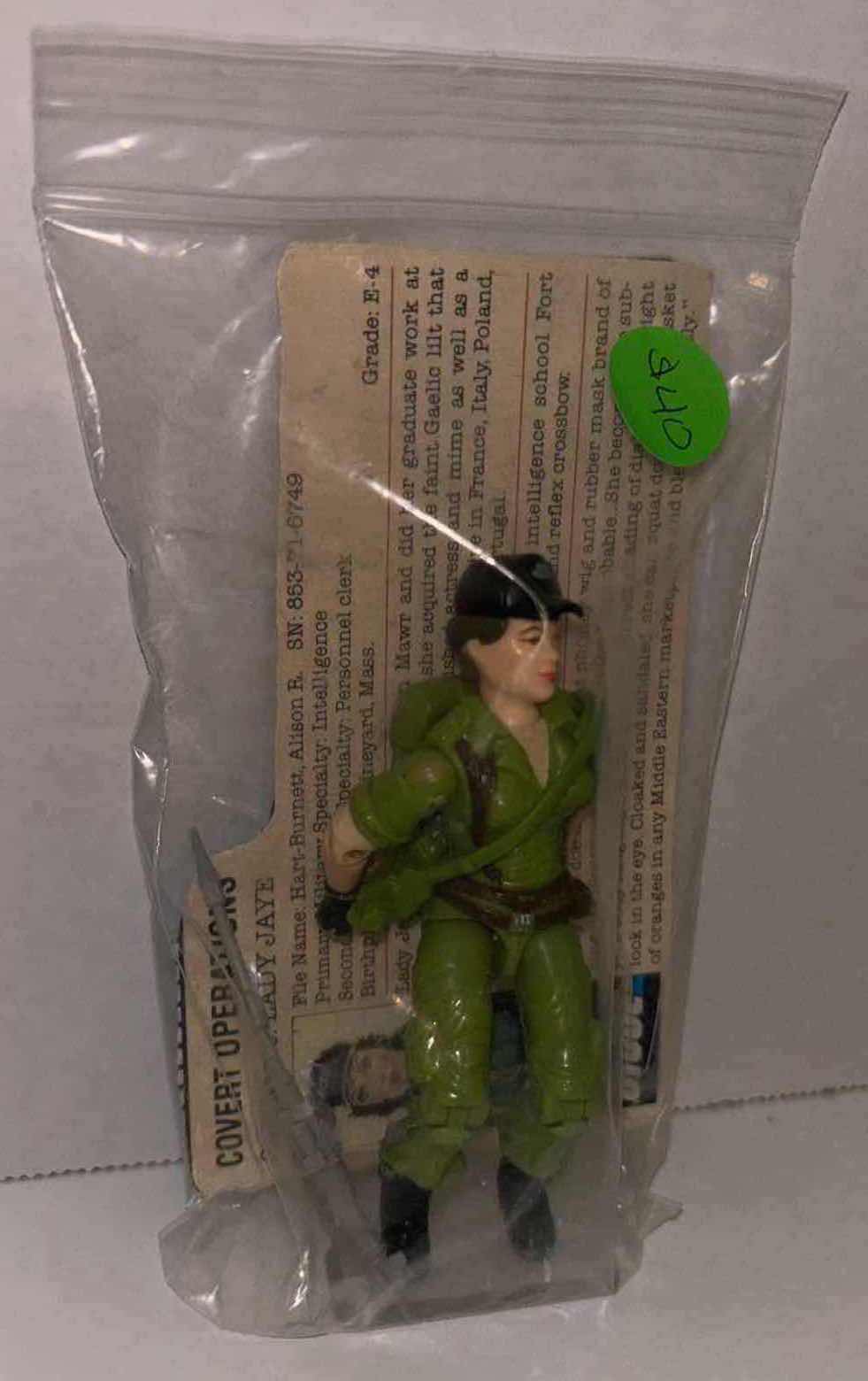 Photo 2 of VINTAGE G.I. JOE 2-PACK ACTION FIGURES & ACCESSORIES, “1985 COVERT OPERATIONS: LADY JAYE & 1983 FIRST SERGEANT: DUKE” INCLUDES CHARACTER FILE CARDS **NO RETURNS**
