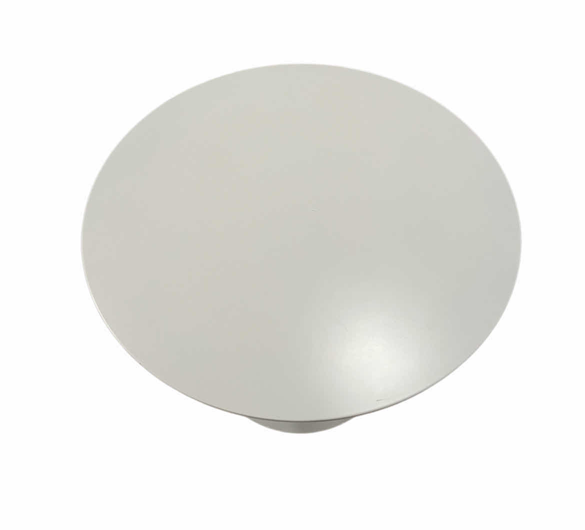 Photo 1 of TULIP WHITE FINISH FIBERGLASS TOP METAL BASE DINING TABLE 35.5” X 29”