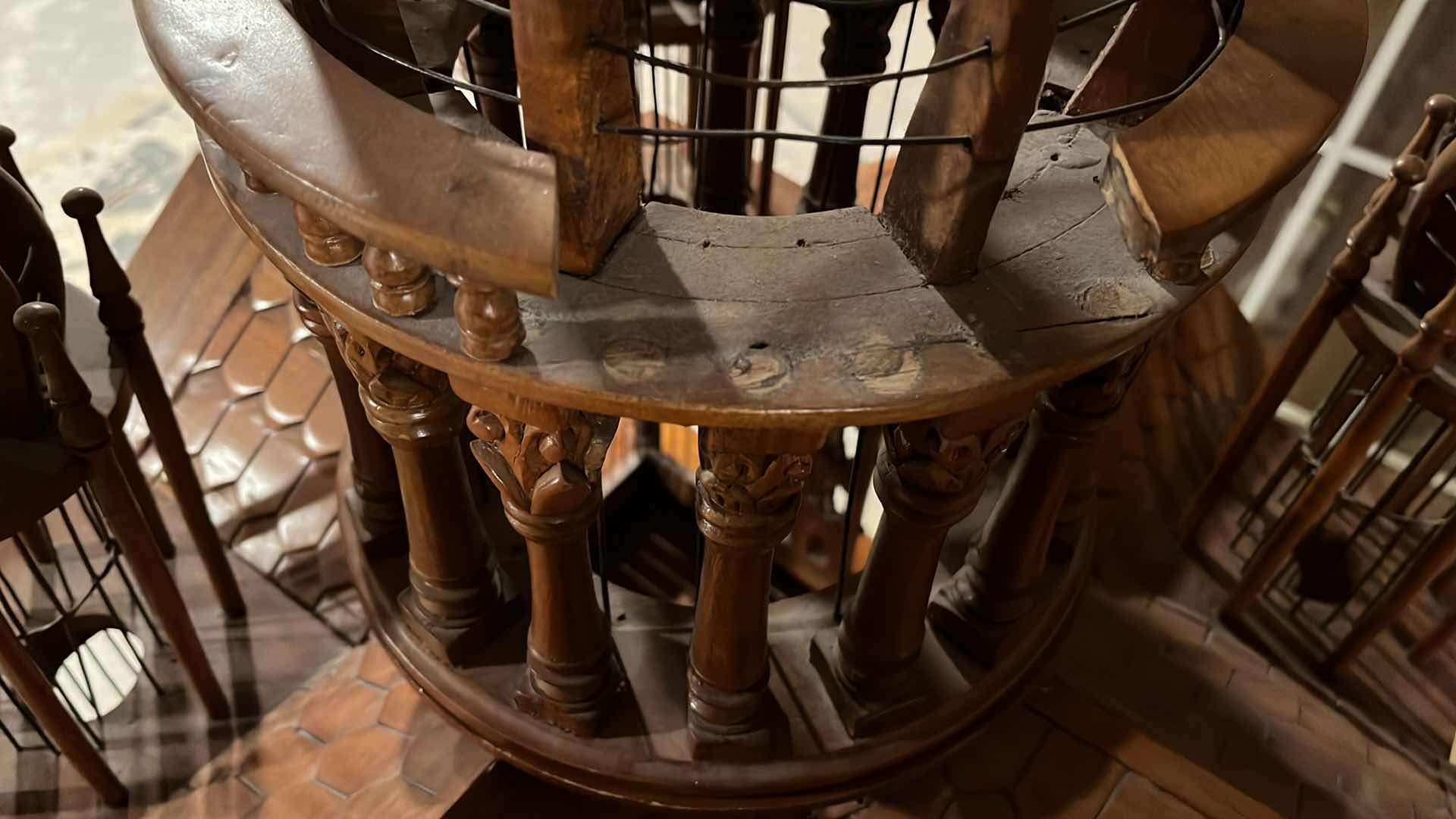 Photo 1 of MAITLAND SMITH MAHOGANY WOOD CATHEDRAL BIRDCAGE 27” X 26.5” H65” (READ NOTES)