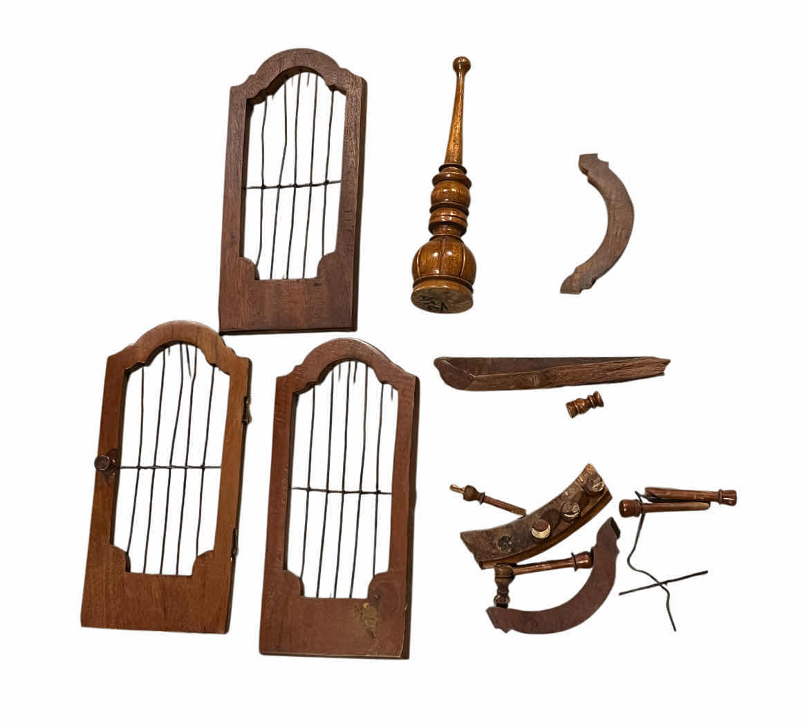 Photo 1 of MAITLAND SMITH MAHOGANY WOOD CATHEDRAL BIRDCAGE 27” X 26.5” H65” (READ NOTES)