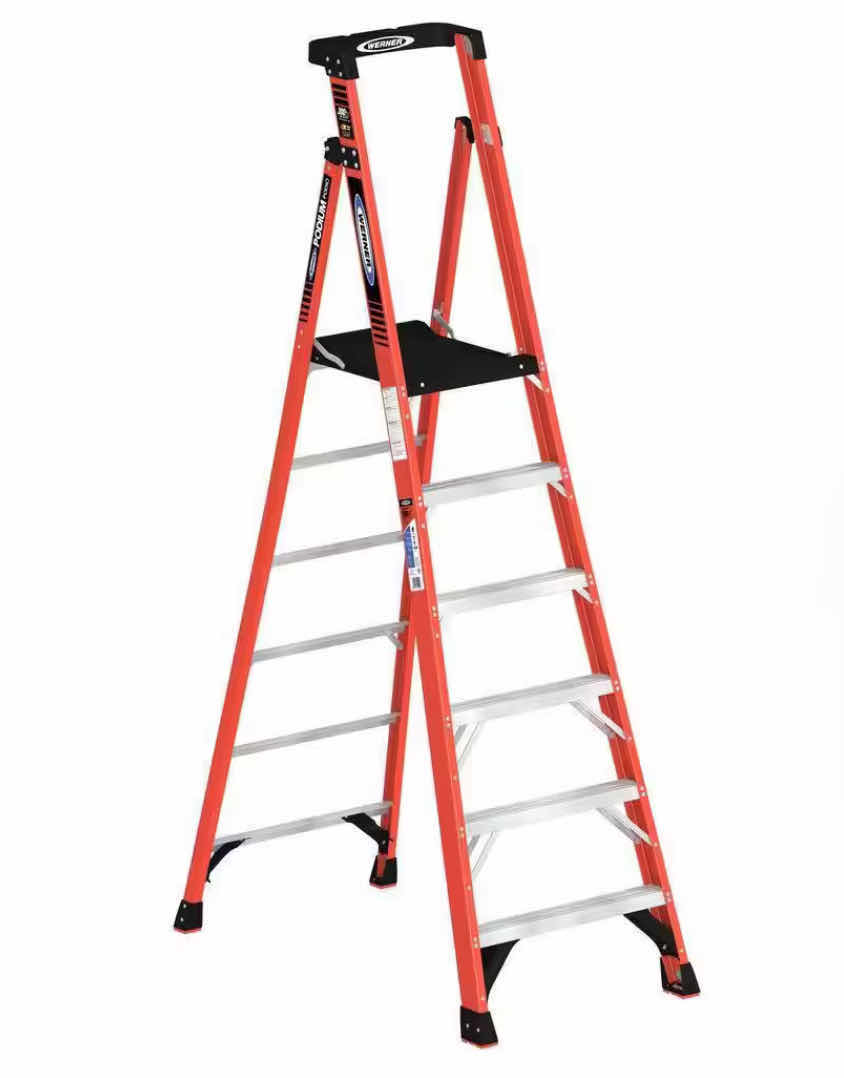 Photo 1 of WERNER FIBERGLASS 6FT PODIUM STEP LADDER MODEL PDIA06 MK1