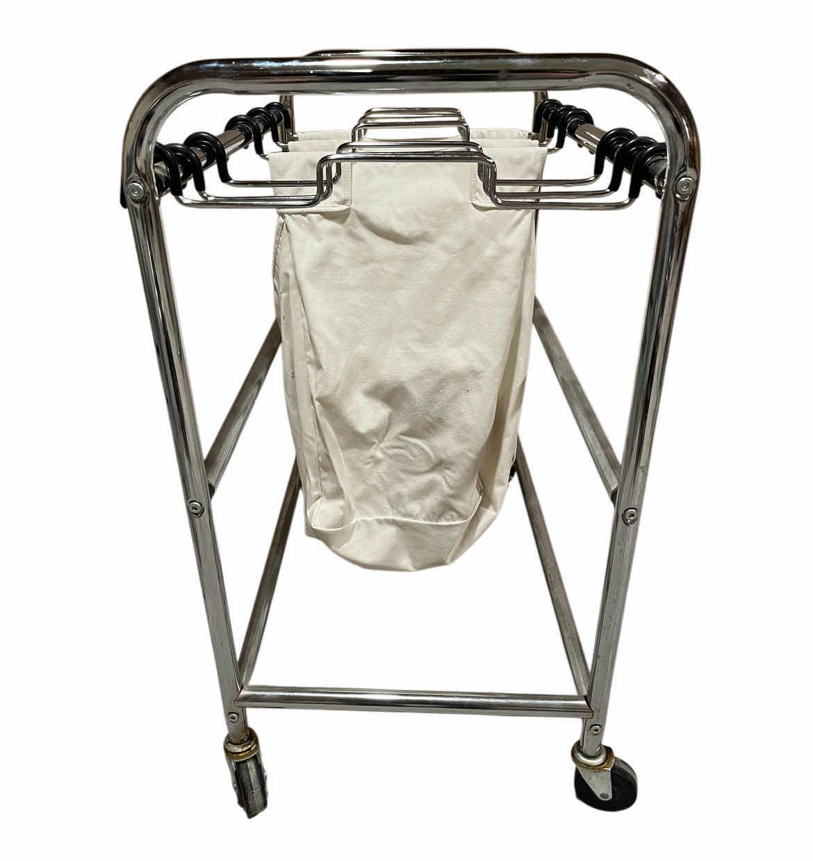 Photo 1 of HOUSEHOLD ESSENTIALS ROLLING TRIPLE BAG LAUNDRY SORTER 31” X 18” H33”