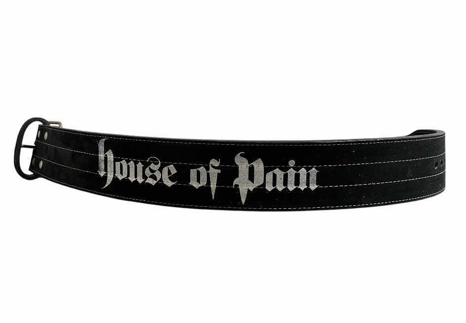 Photo 1 of HOUSE OF PAIN HEAVY-DUTY SUEDE LEATHER WEIGHT BELT MENS SIZE LG 4” X 48”
