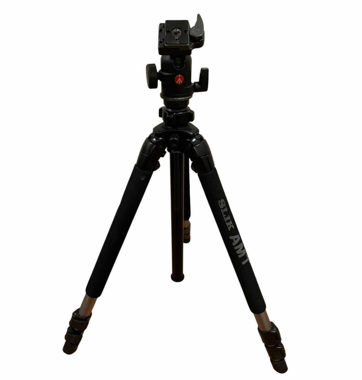 Photo 1 of SLIK PRO AMT PHOTOGRAPHY TRIPOD MODEL 700DX W MANFROTTO MIDI BALL W RAPID CONNECT 2 SYSTEM MODEL 488RC2