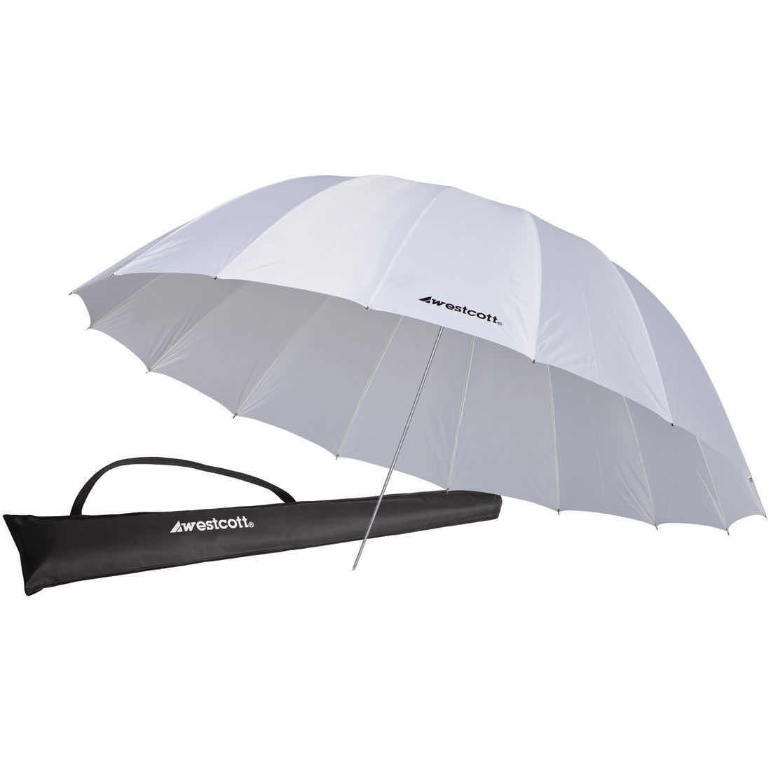 Photo 1 of WESTCOTT PHOTOGRAPHY 7’ WHITE/SHOOT THRU STANDARD BOUNCE DIFFUSION UMBRELLA