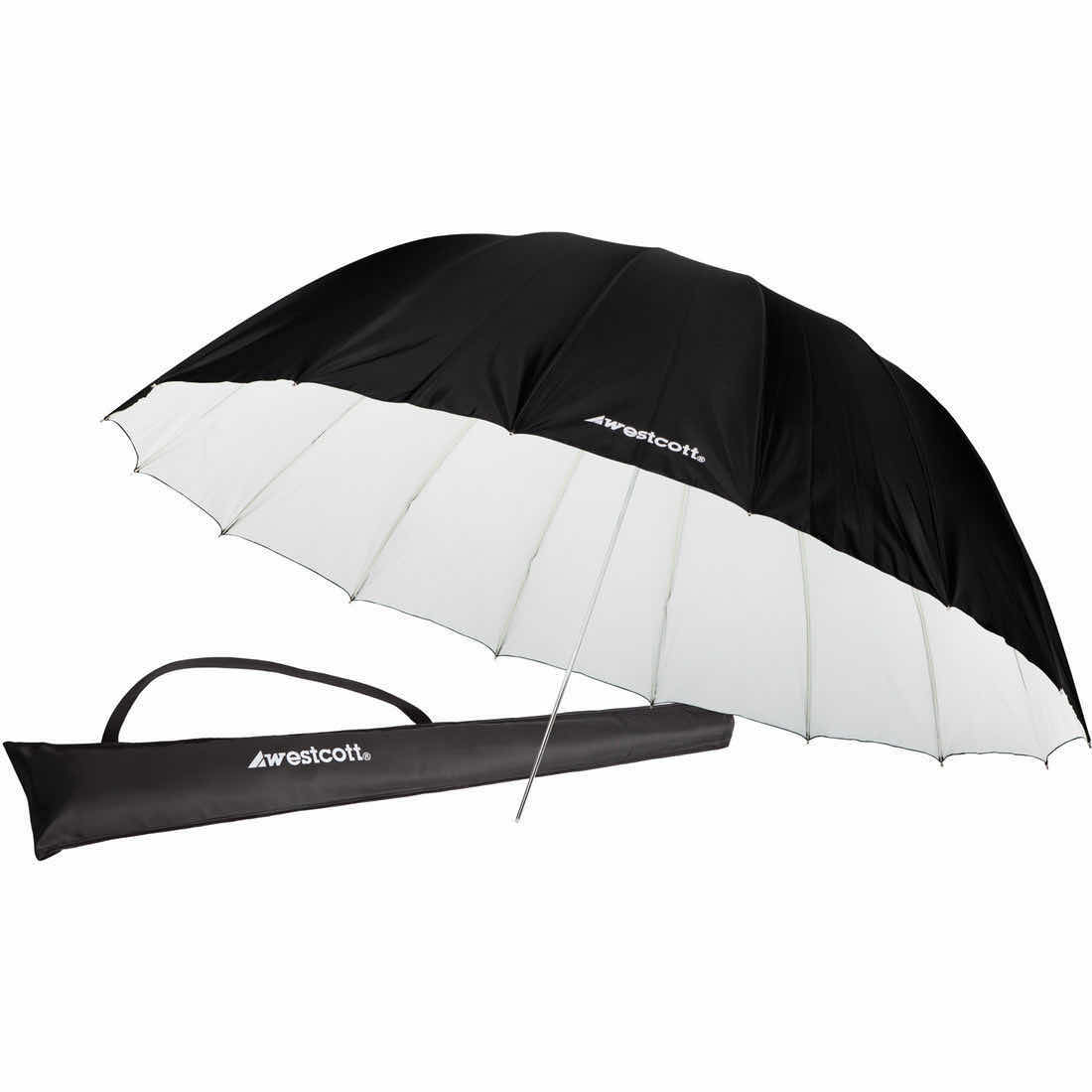Photo 1 of WESTCOTT PHOTOGRAPHY 7’ WHITE/BLACK STANDARD BOUNCE DIFFUSION UMBRELLA
