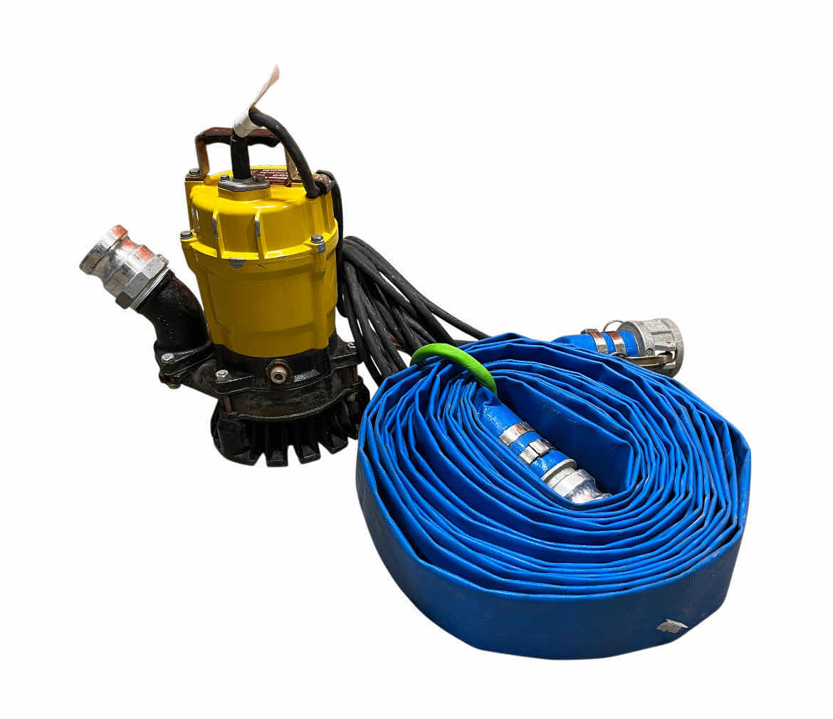 Photo 1 of WACKER NEUSON HEAVY-DUTY 1/2HP UTILITY SUBMERSIBLE WATER PUMP MODEL PST2 400 W PVC 2” 90PSI PUMP HOSE