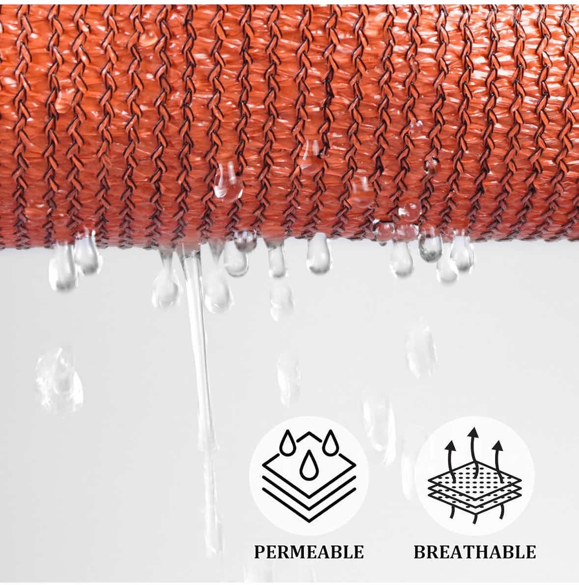 Photo 1 of NEW SHADE & BEYOND TRIANGLE SUN SHADE SAIL 16’ X 16’ X 16’ PERMEABLE CANOPY REPLACEMENT (RUST RED)