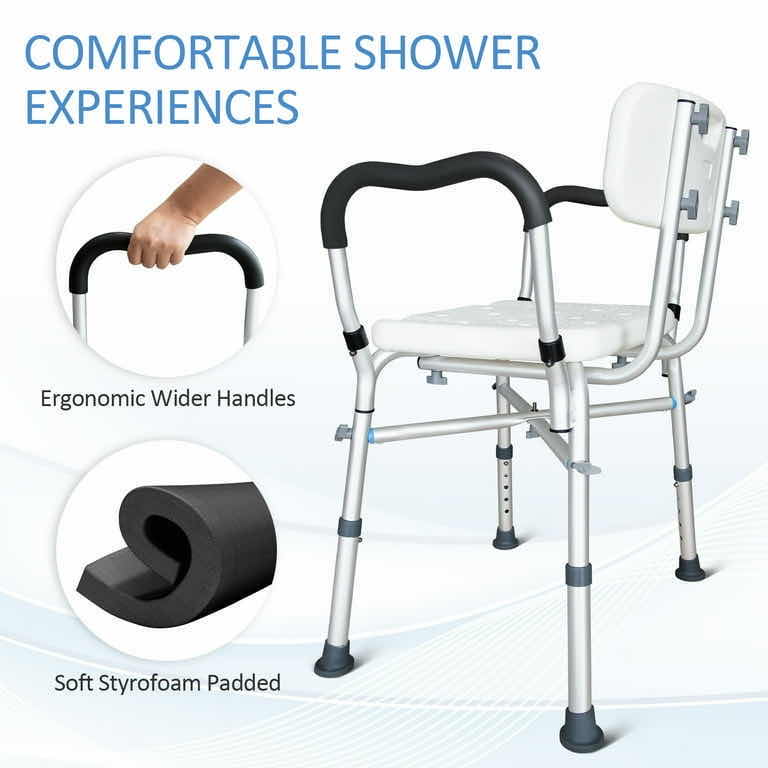 Photo 1 of NEW HEAVY DUTY SHOWER/BATH CHAIR W ARMS W REINFORCED CROSSING BAR, 18” X 24” H27”-31.5” (550 LB CAPACITY)