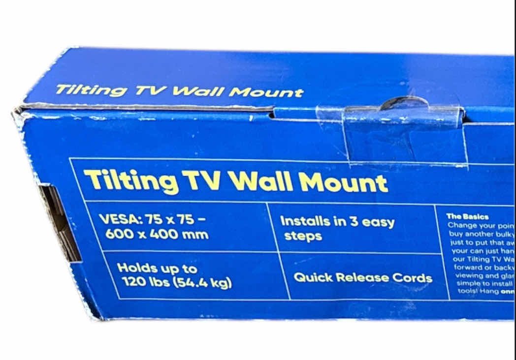 Photo 1 of NEW ONN TILTING TV WALL MOUNT FOR 50”- 86” TV’S, UPTO 120 LBS (MODEL VIPRB-100010113)