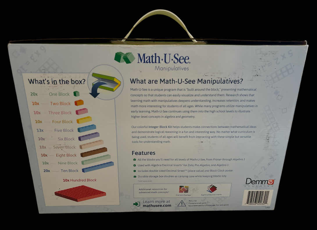 Photo 1 of MATH-U-SEE MANIPULATIVES INTEGER BLOCK KIT FOR LEARNING