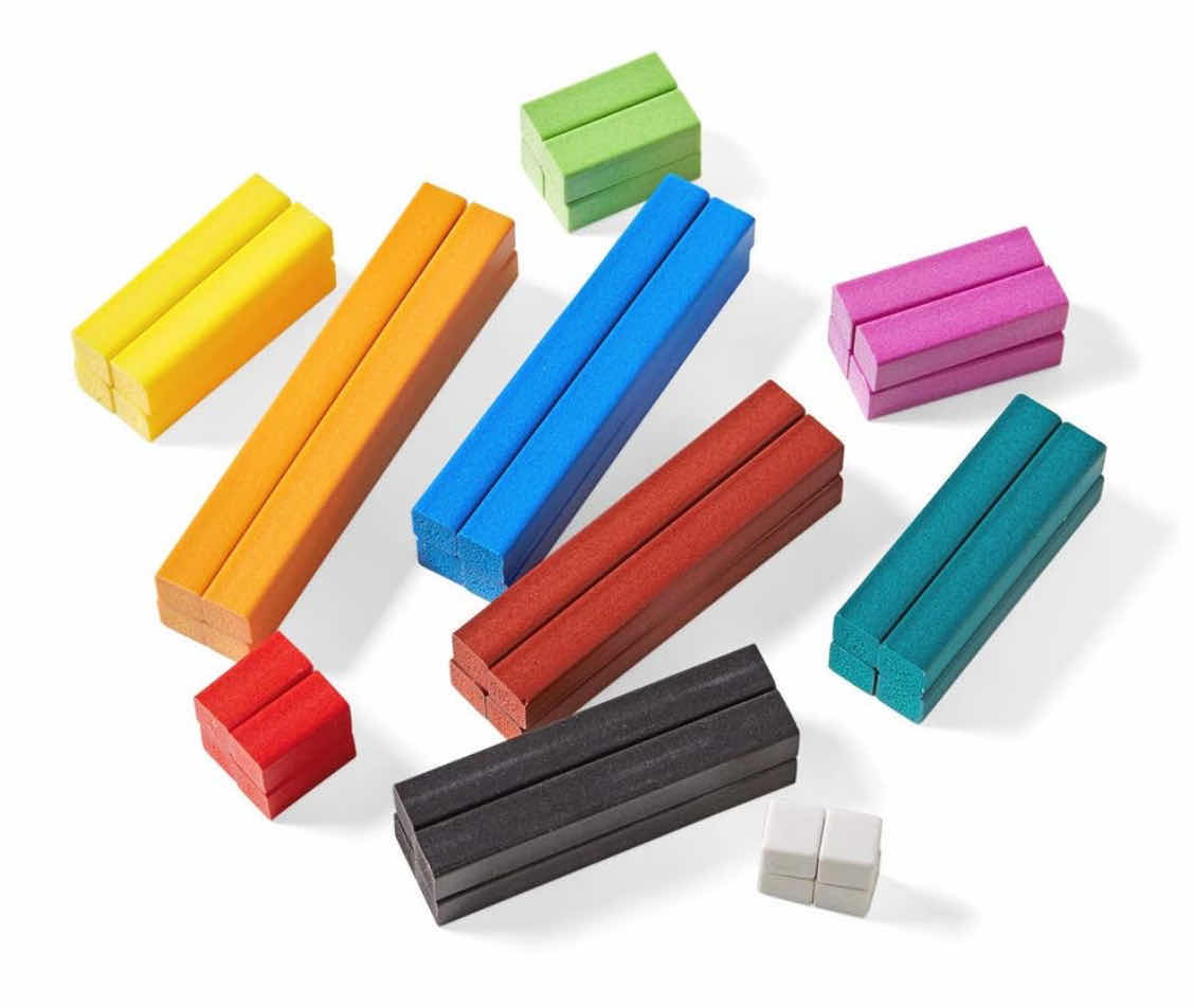 Photo 1 of HAND2MIND PLASTIC CUISENAIRE RODS INDIVIDUAL SET, MATH MANIPULATIVES/MATH BLOCKS/FRACTION BARS (74 PCS)
