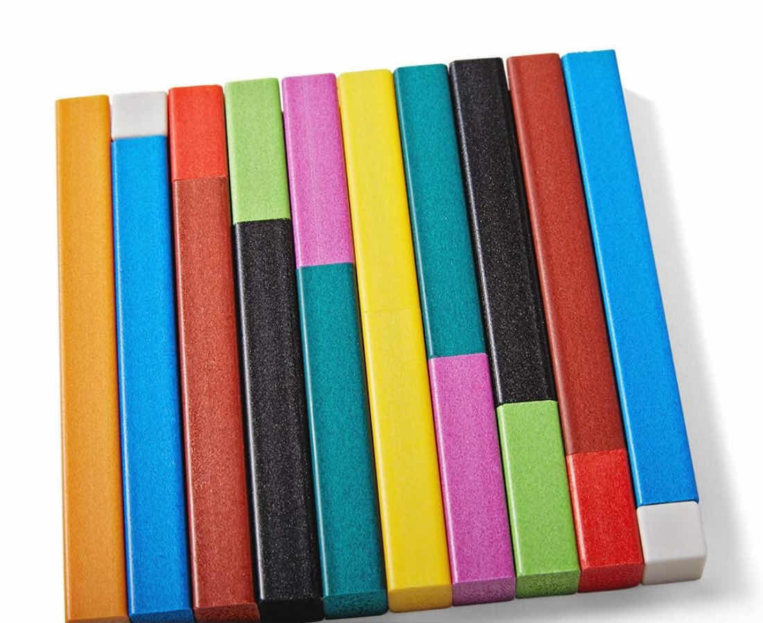 Photo 1 of HAND2MIND PLASTIC CUISENAIRE RODS INDIVIDUAL SET, MATH MANIPULATIVES/MATH BLOCKS/FRACTION BARS (74 PCS)