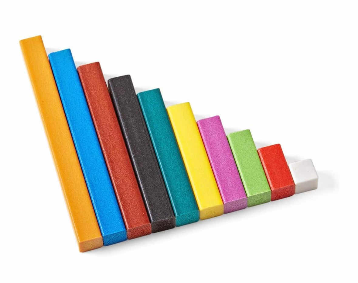 Photo 1 of HAND2MIND PLASTIC CUISENAIRE RODS INDIVIDUAL SET, MATH MANIPULATIVES/MATH BLOCKS/FRACTION BARS (74 PCS)