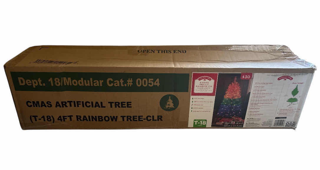 Photo 1 of NEW HOLIDAY TIME 4’ PRE-LIT RAINBOW FIR W CLEAR LIGHTS