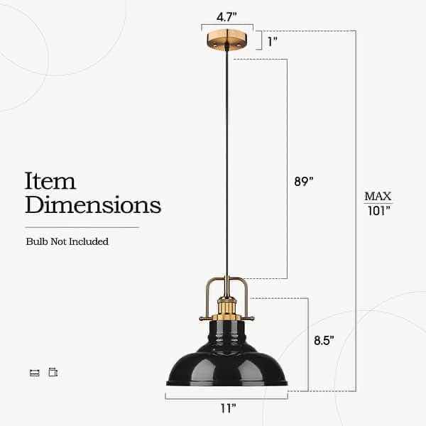 Photo 1 of NEW ZEYU MODERN PENDANT LIGHT W MEATL DOME LAMPSHADE, BLACK FINISH W BRONZE ACCENTS