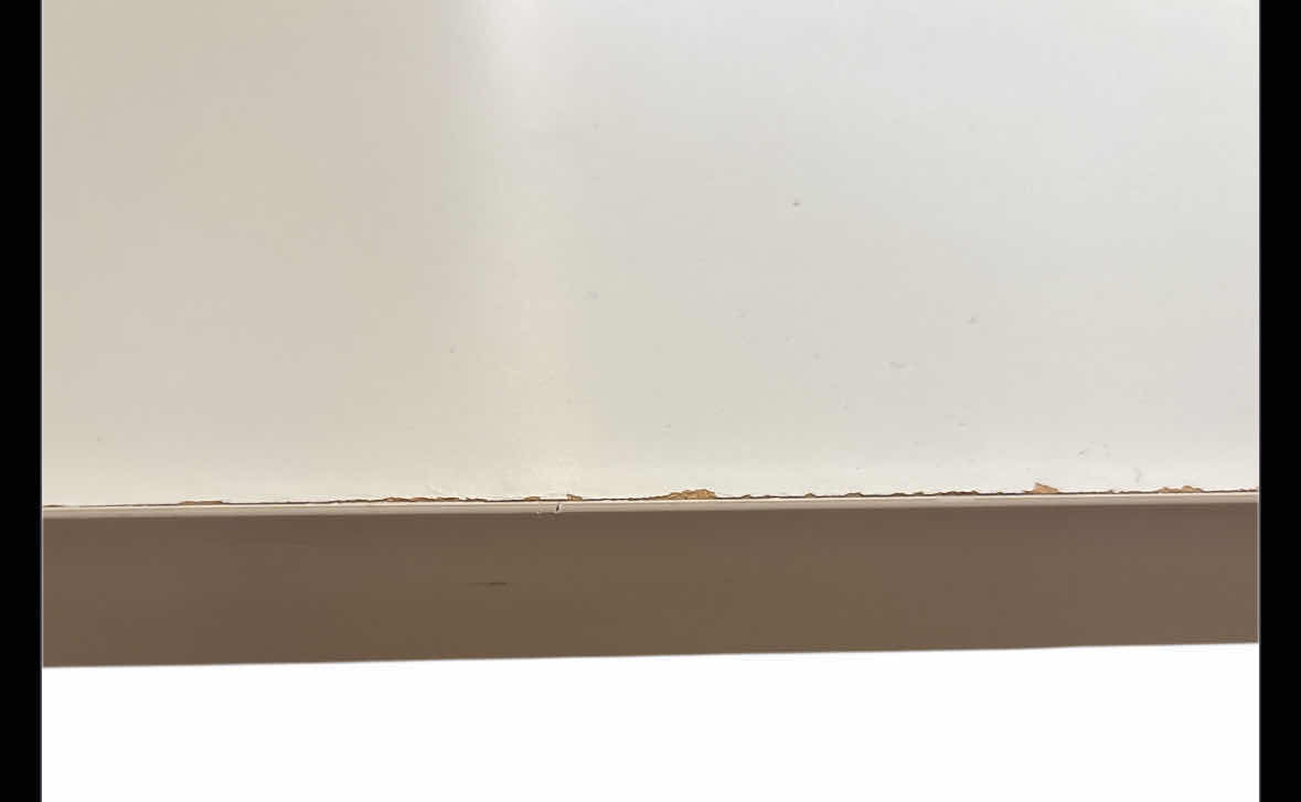 Photo 1 of IKEA LINNMON TABLE, WHITE FINISH W GRAY METAL LEGS 23.5” X 39.5” H29”