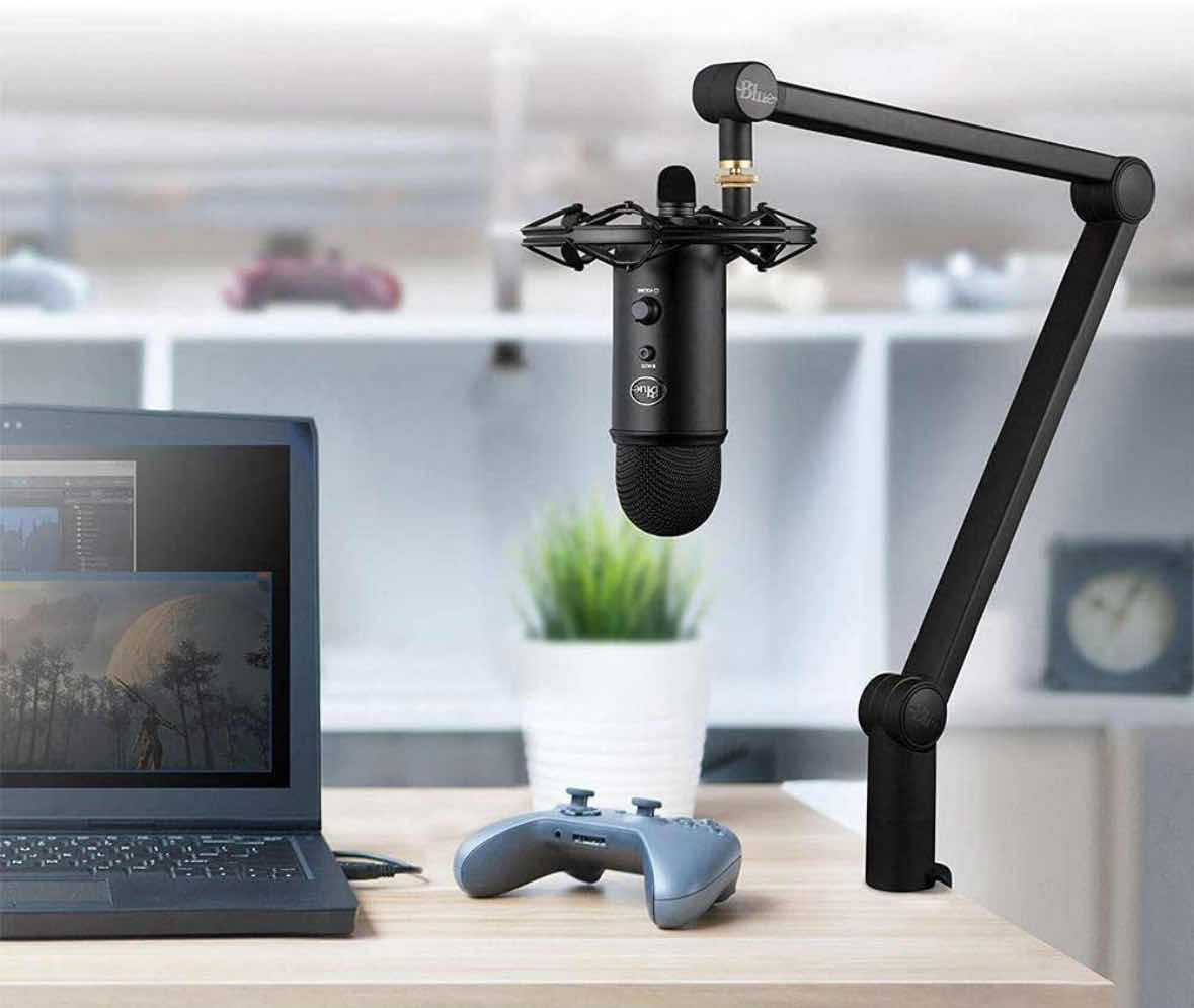 Photo 1 of LOGITECH CREATORS BLUE YETICASTER PRO BROADCAST YETI USB MICROPHONE FOR GAMING/PODCASTING/STREAMING & COMPASS MIC BOOM ARM