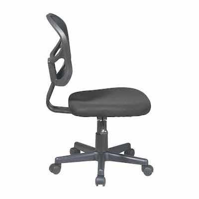 Photo 1 of OSP FURNISHINGS MESH BACK ARMLESS OFFICE CHAIR W PNEUMATIC SEAT HEIGHT ADJUSTMENT & 360 SWIVEL, BLACK