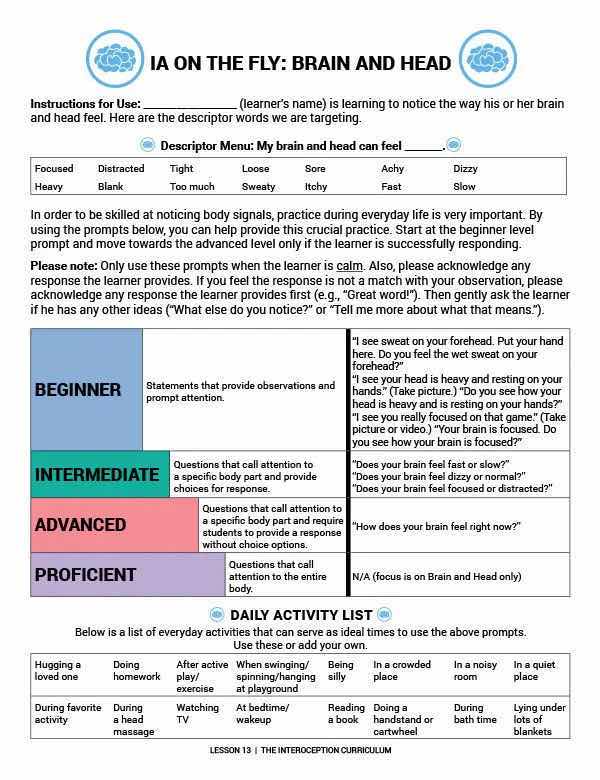 Photo 1 of THE INTEROCEPTION CURRICULUM: A STEP-BY-STEP GUIDE TO DEVELOPING MINDFUL SELF-REGULATION, 183 PAGES